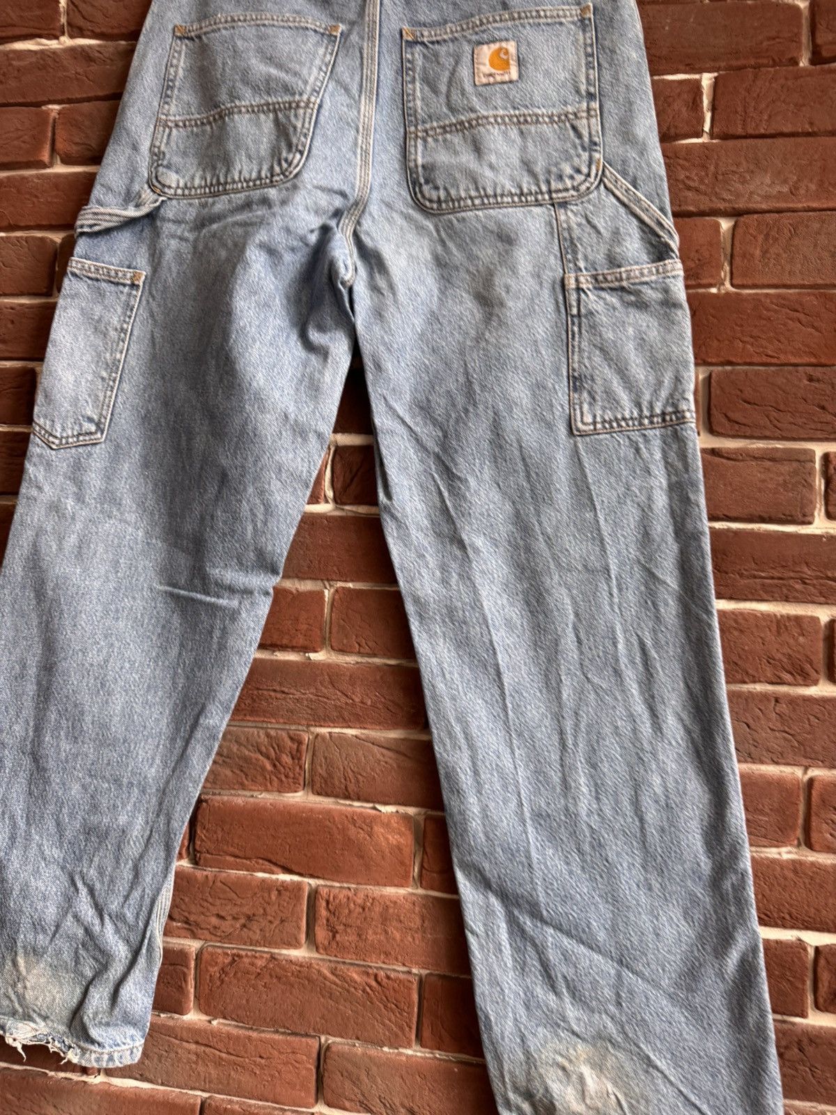 Carhartt Washed Carhartt Double Knee Distressed Blue Hype Workwear Size US 30 / EU 46 - 10 Thumbnail