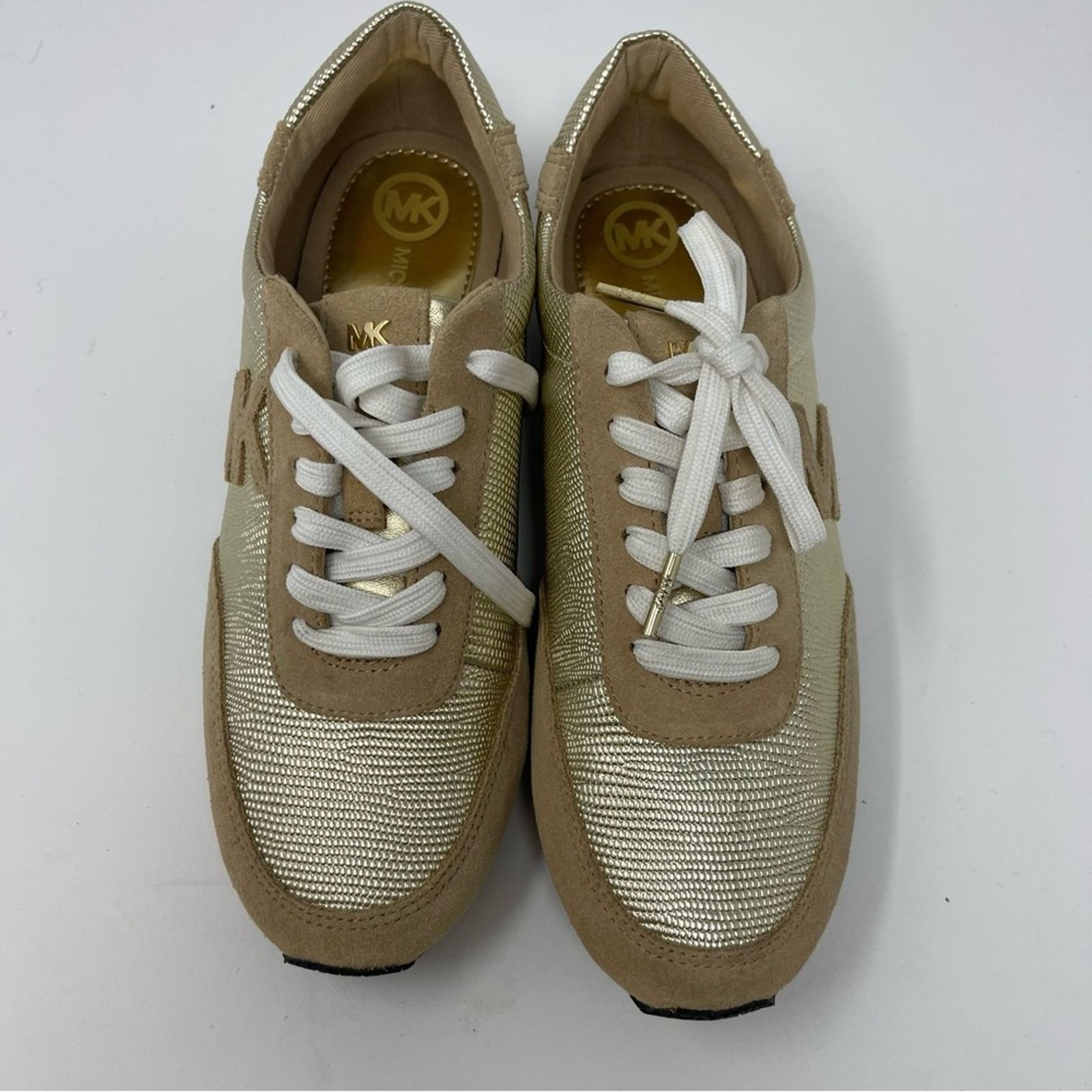 Michael Kors Michael Kors Gold Tan Casual Stanton Trainer Sneakers 7.5 Size US 7.5 / IT 37.5 - 6 Thumbnail