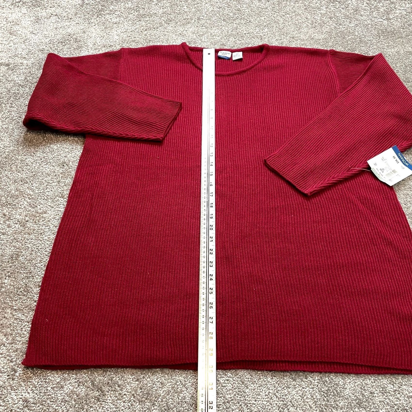 Vintage VINTAGE Ship n Shore Sweater Women Plus 2X Red Knit Pullover Crew Neck Long Sleeve Sports Pattern Warm Casual Holiday Mens? Womens Size XXL / US 16-18 / IT 52-54 - 2 Thumbnail