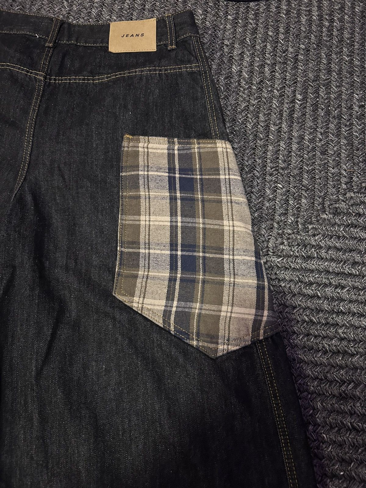 Other Dark Blue Denim with Plaid Pocket Size US 34 / EU 50 - 3 Thumbnail