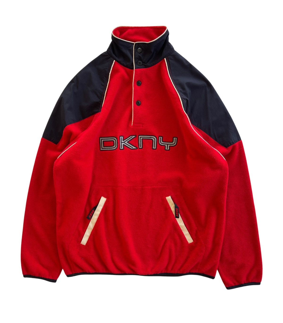 DKNY 90s DKNY Active Pullover Technical Fleece Jacket Oversize Size US S / EU 44-46 / 1 - 1 Thumbnail