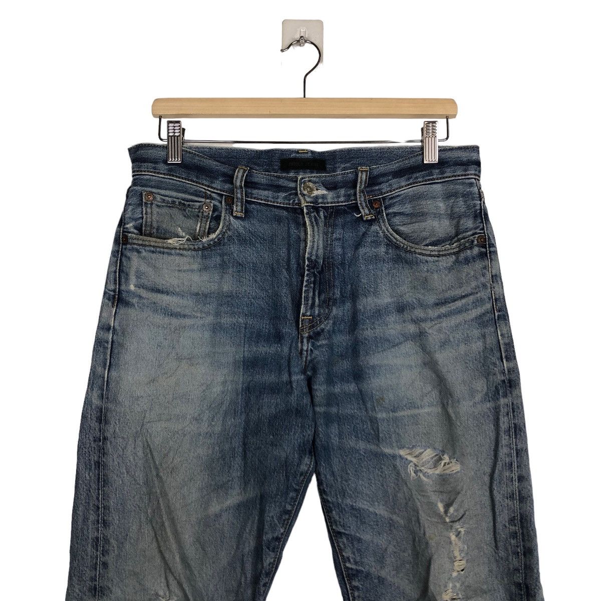 Japanese Brand 🔥RARE DISTRESSED DENIM UNIQLO JEANS JAPAN ISSEY MIYAKE Size US 29 - 3 Thumbnail