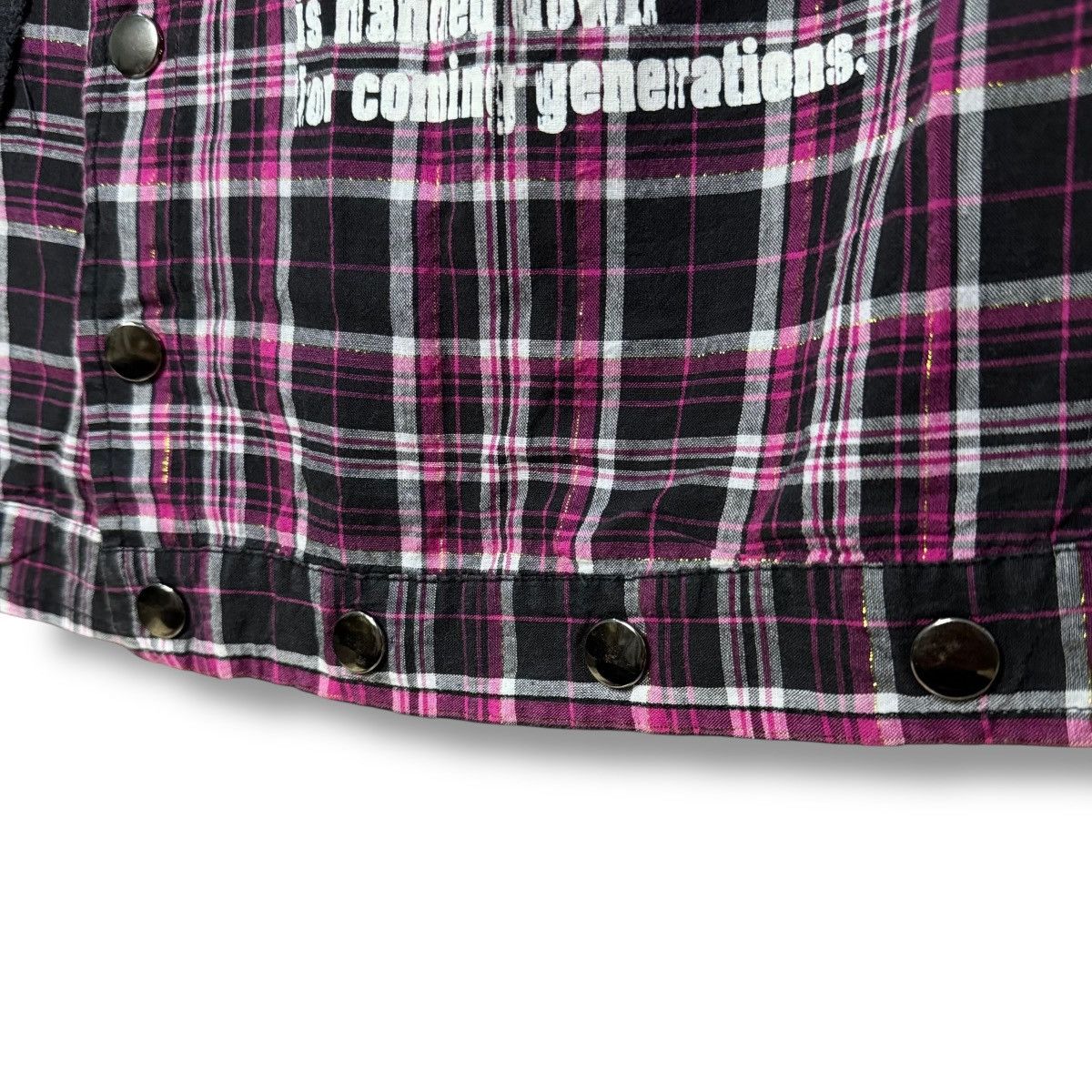 Sex Pot ReVeNGe Sex Pot Revenge Skull Patches Studded Punk Flannel Shirt Size US S / EU 44-46 / 1 - 11 Thumbnail