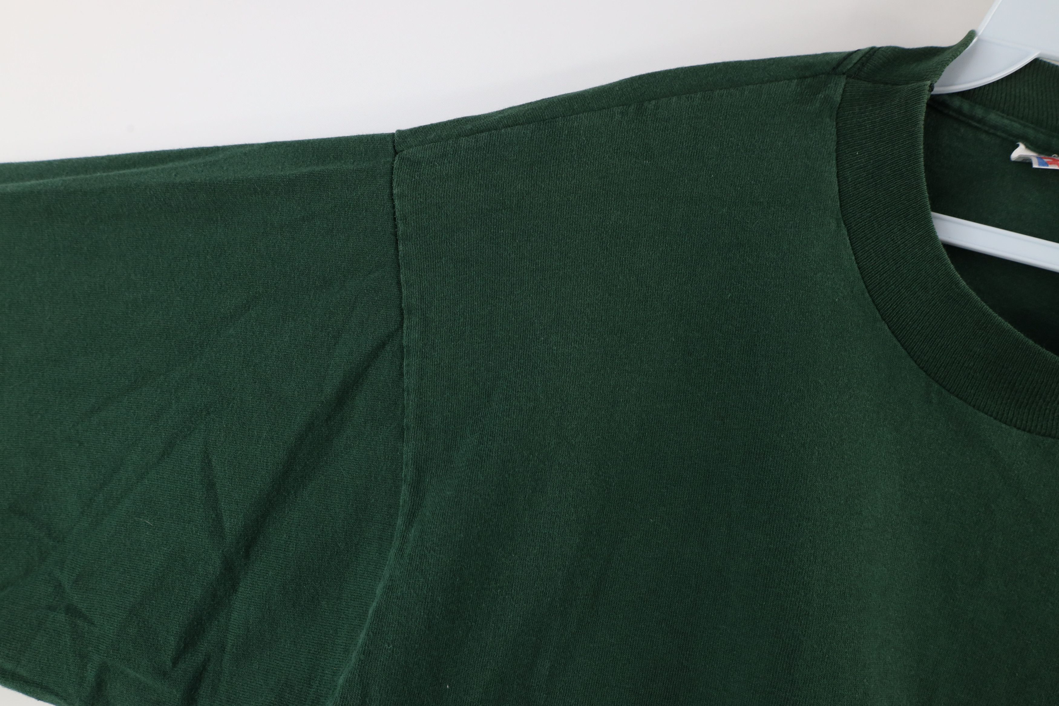 Vintage Vintage 90s Streetwear Long Sleeve T-Shirt Green Cotton USA Size US XL / EU 56 / 4 - 5 Thumbnail