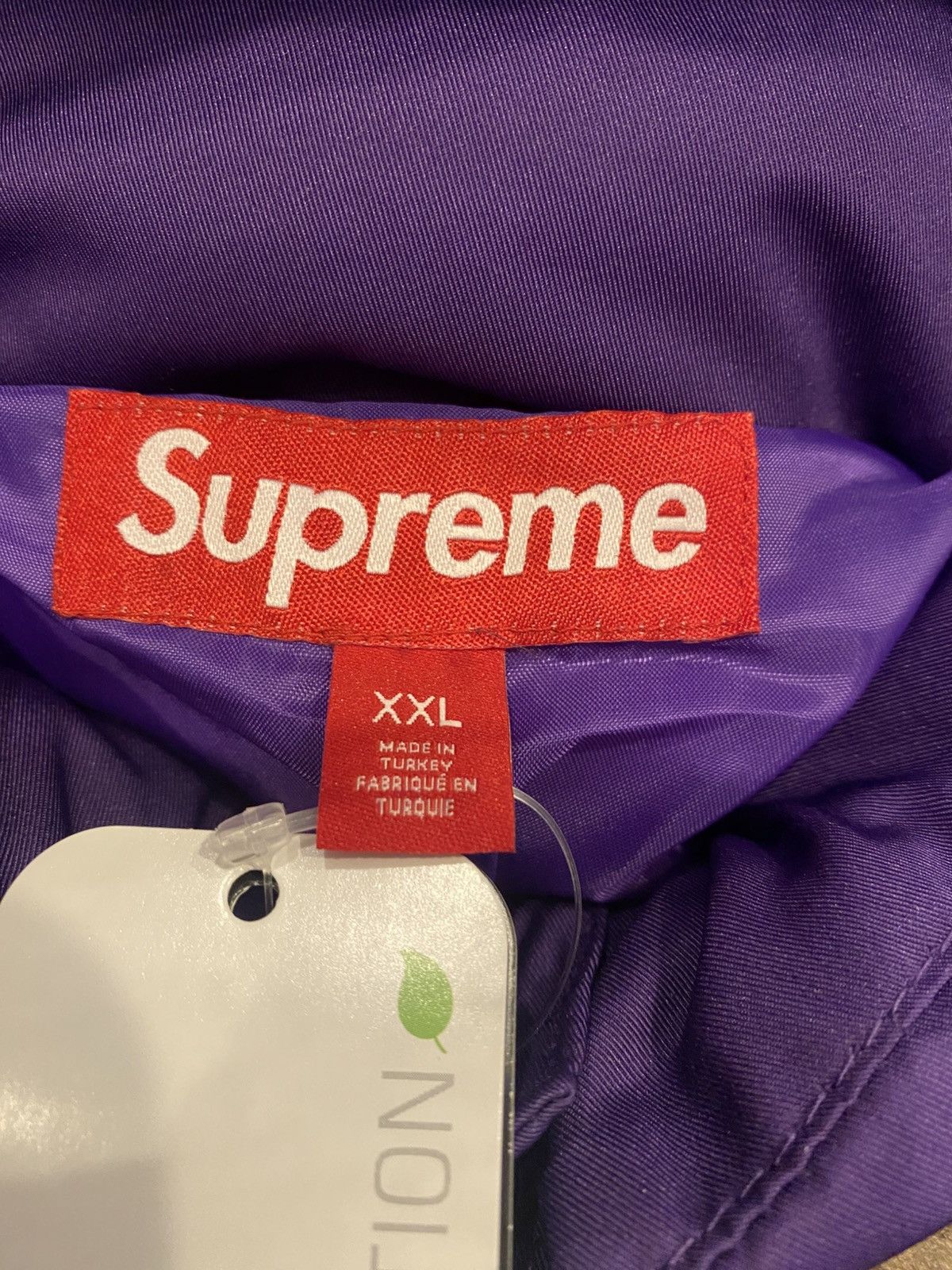 Supreme Supreme Leather Yoke Puffer Jacket “Purple” XXL FW25 Size US XXL / EU 58 / 5 - 12 Thumbnail
