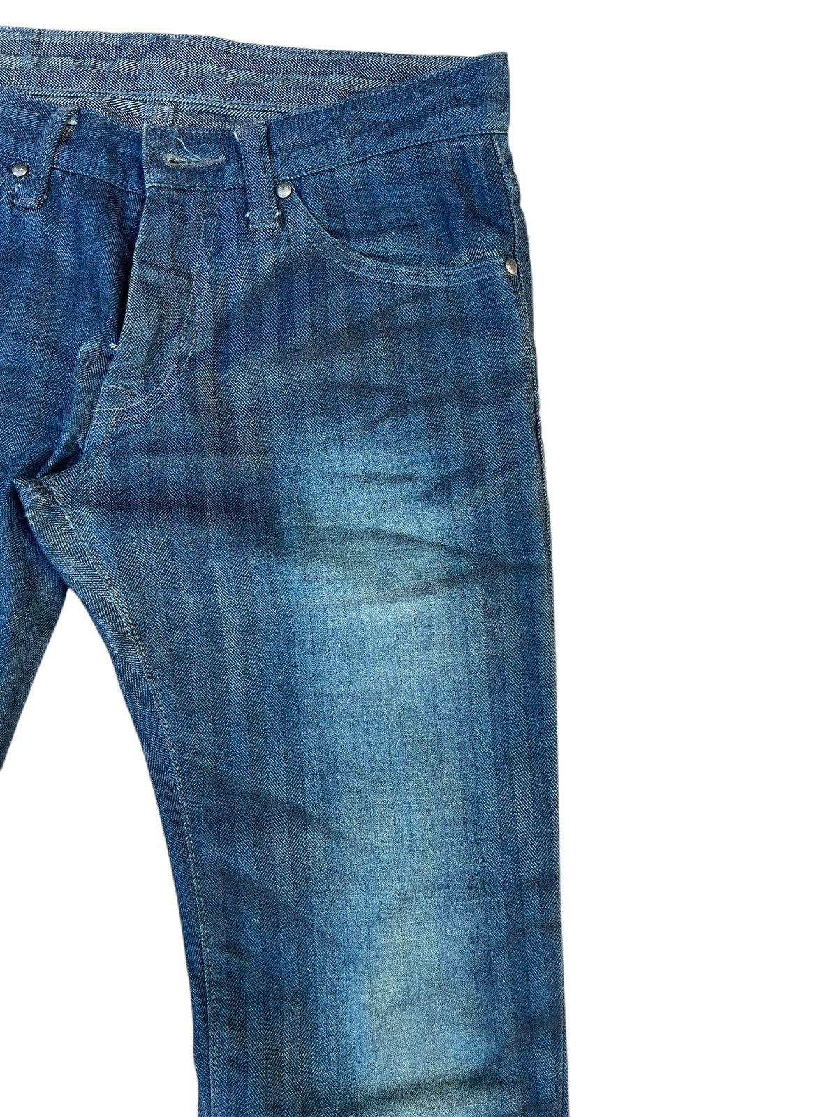Tornado Mart Tornado Mart Striped HBT Waxed Denim Flare Jeans Size US 29 - 11 Thumbnail
