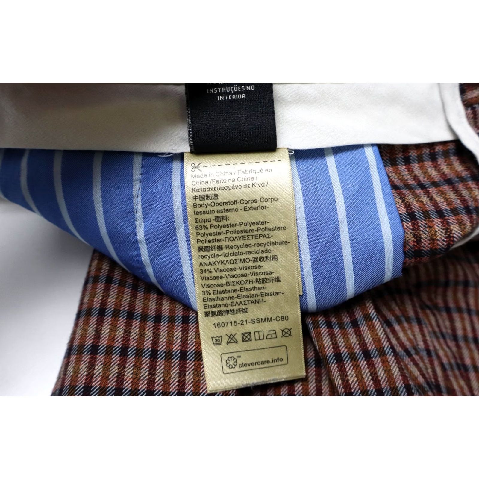 Scotch & Soda SCOTCH & SODA Mott Trousers Men's Brown Patterned Zip Fly Stretchy W34/L34 Size US 34 / EU 50 - 7 Thumbnail