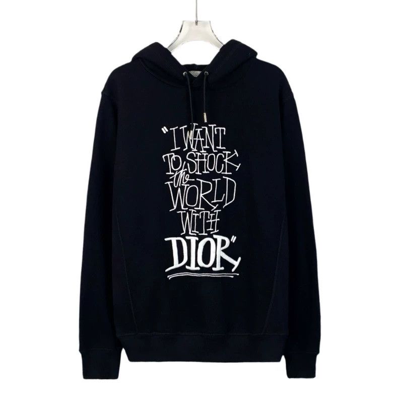 Dior Dior Black logo letter embroidery cotton hooded drawstring Size US XS / EU 42 / 0 - 1 Thumbnail