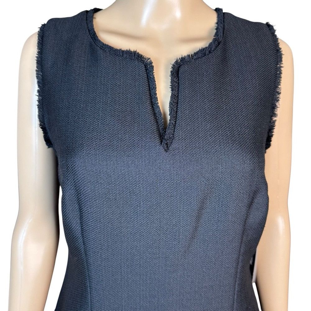 Karl Lagerfeld NWT New Karl Lagerfeld Black Tweed Sheath Fringe Mini Dress Size M / US 6-8 / IT 42-44 - 3 Thumbnail