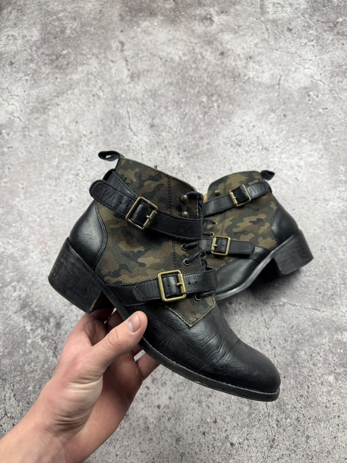 Vintage Vintage Leather Cowboy Japanesse Camo Y2K Boots Heels Rare Size US 9 / IT 39 - 6 Thumbnail
