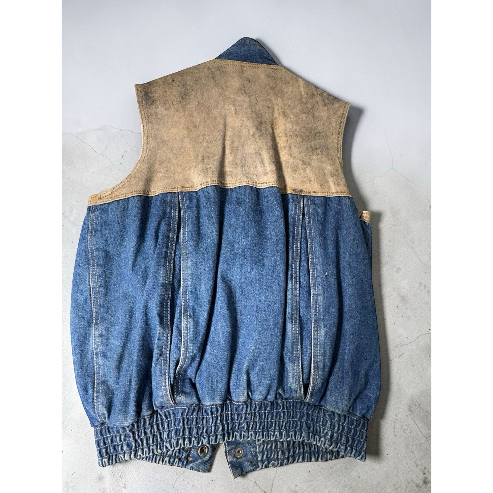 Guess Vintage Guess Georges Marciano Denim Vest Leather 80s Size M Size US M / EU 48-50 / 2 - 5 Thumbnail