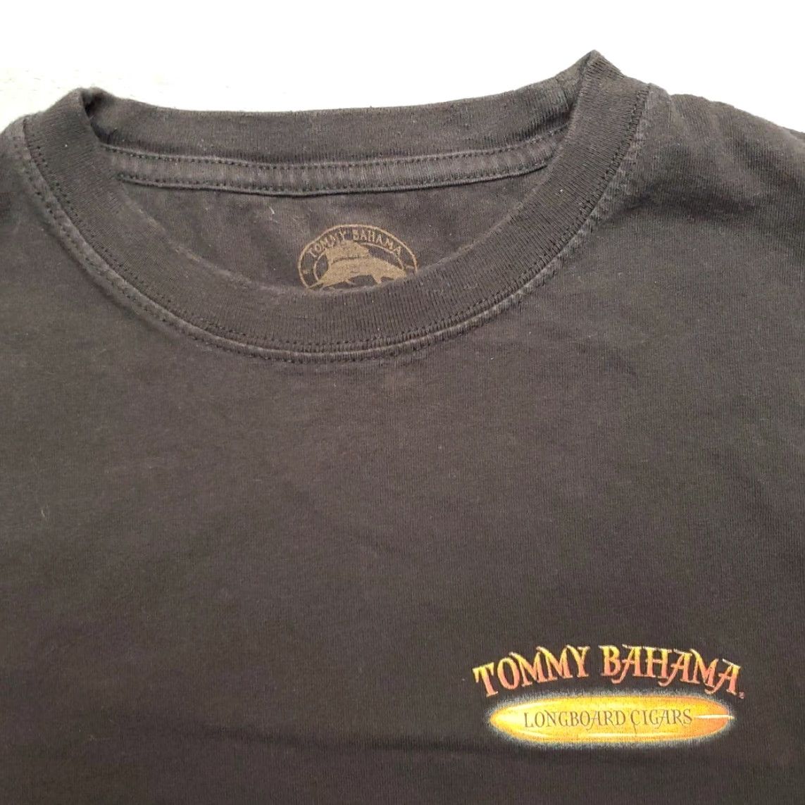 Tommy Bahama VINTAGE Tommy Bahama Shirt Mens L Black Relax Stogies Longboard Cigars Surfing TEE Size US L / EU 52-54 / 3 - 2 Thumbnail
