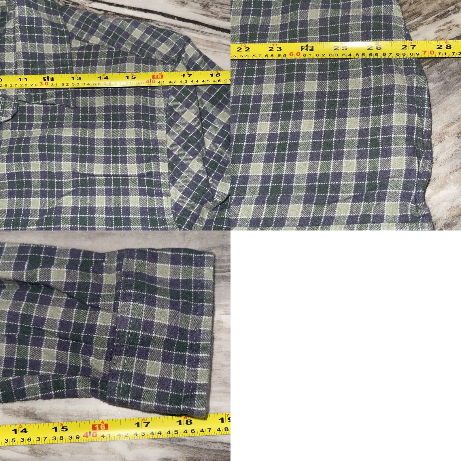 Vintage RSQ Collective Flannel Button-Up Shirt Mens L Green Purple Plaid Long Sleeve Casual Soft Pocket Size US L / EU 52-54 / 3 - 9 Thumbnail