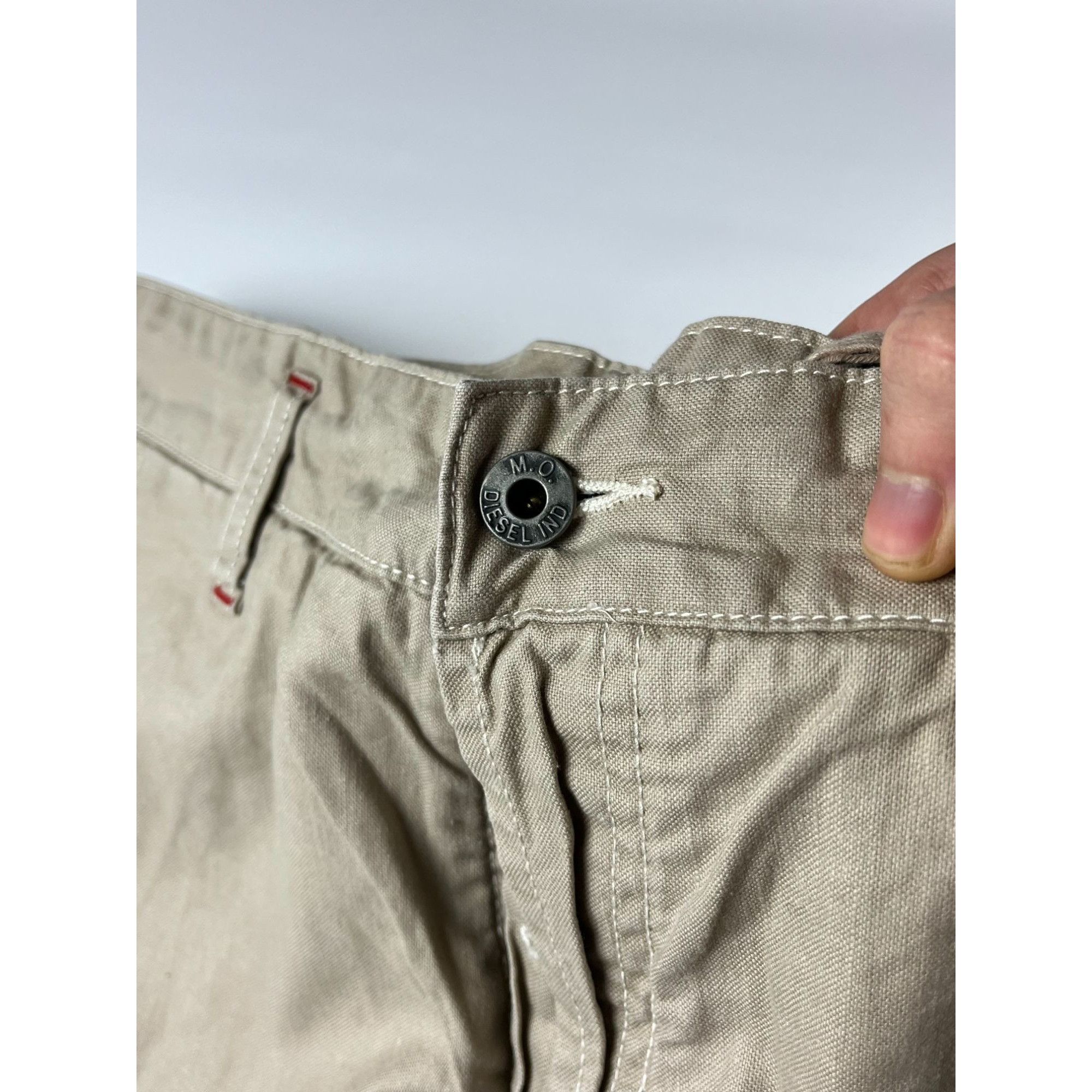 Diesel × Vintage Diesel Mens Vintage Baggy Jeans Size 38 Khaki Cotton Size US 38 / EU 54 - 5 Thumbnail