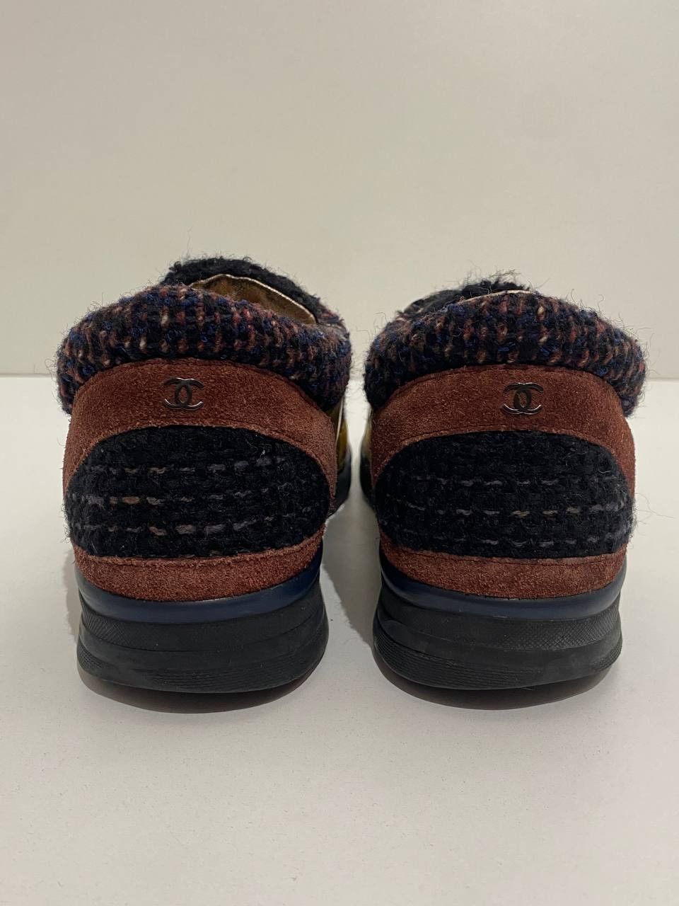 Chanel Chanel CC Logo Tweed Logo Shoes Low Top Sneakers Size US 4 / IT 34 - 6 Thumbnail