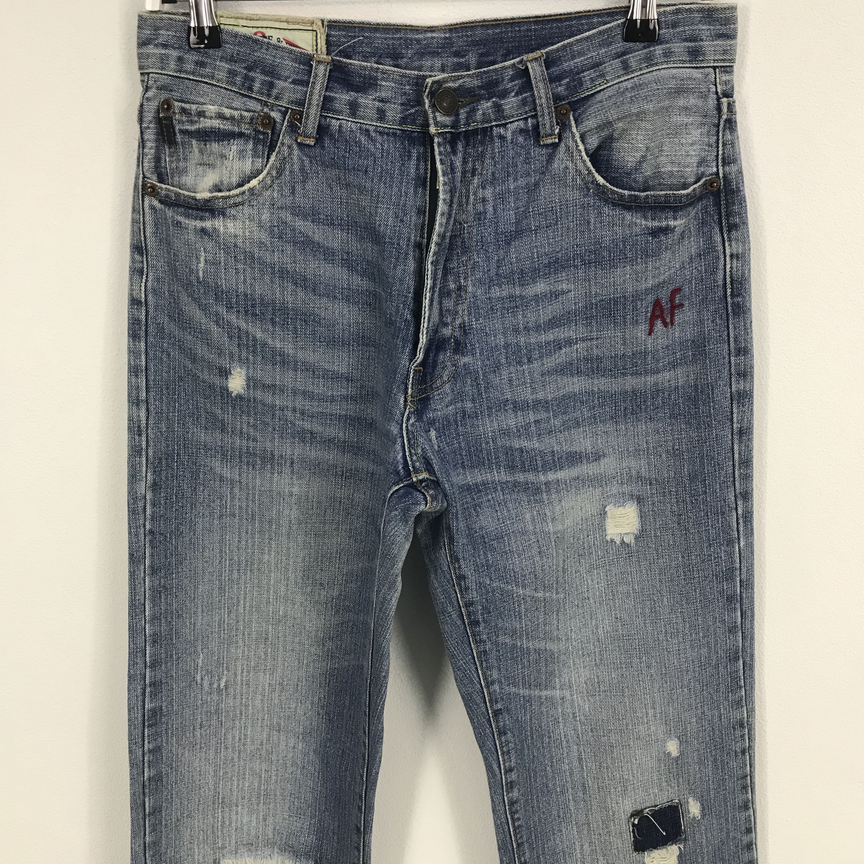 Abercrombie & Fitch Rare abercrombie & fitch distressed style japan denim pants Size US 30 / EU 46 - 2 Thumbnail