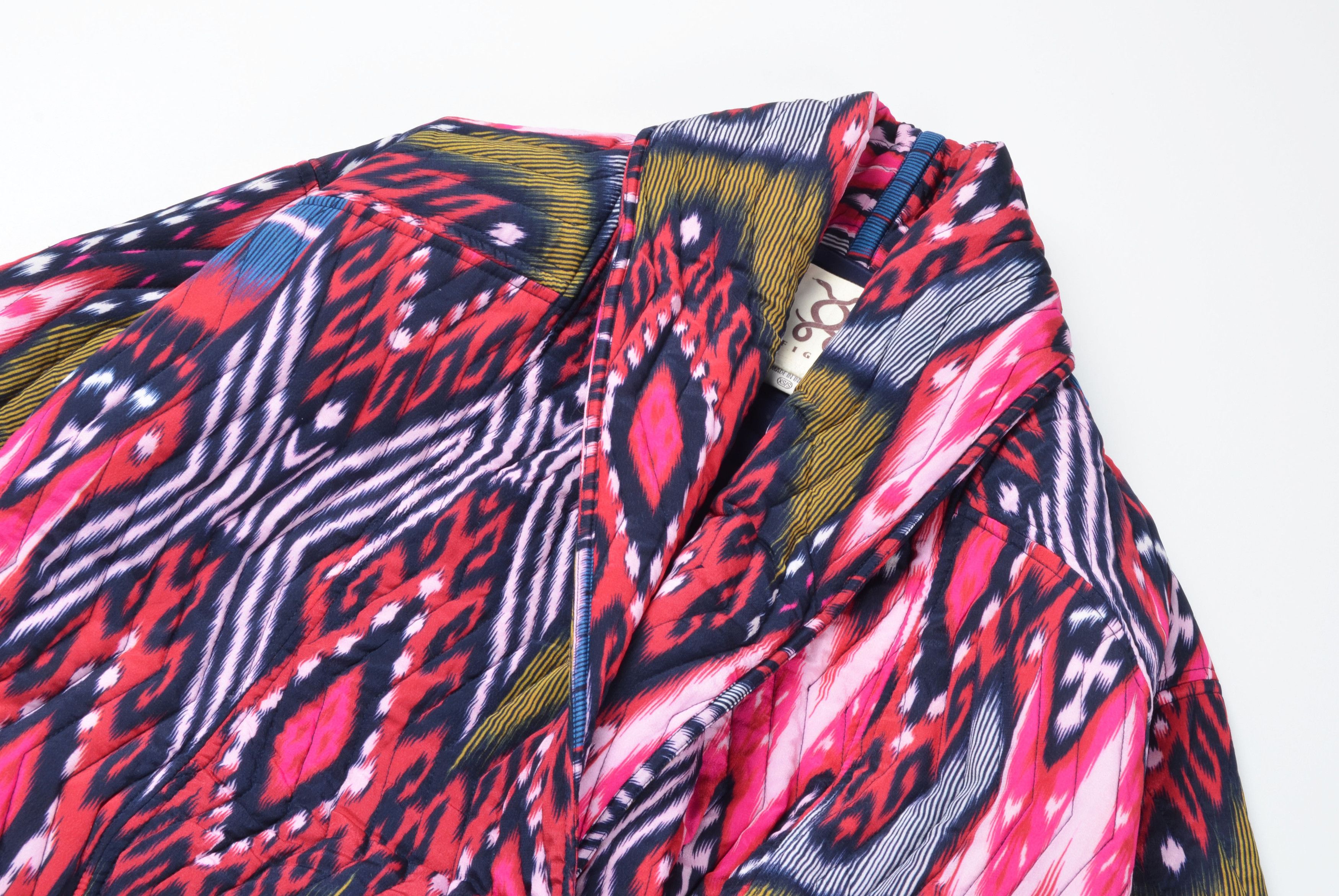 Figue Figue Ikat Tribal Print Belted Wrap Shawl Collar Boho Coat Size S / US 4 / IT 40 - 5 Thumbnail