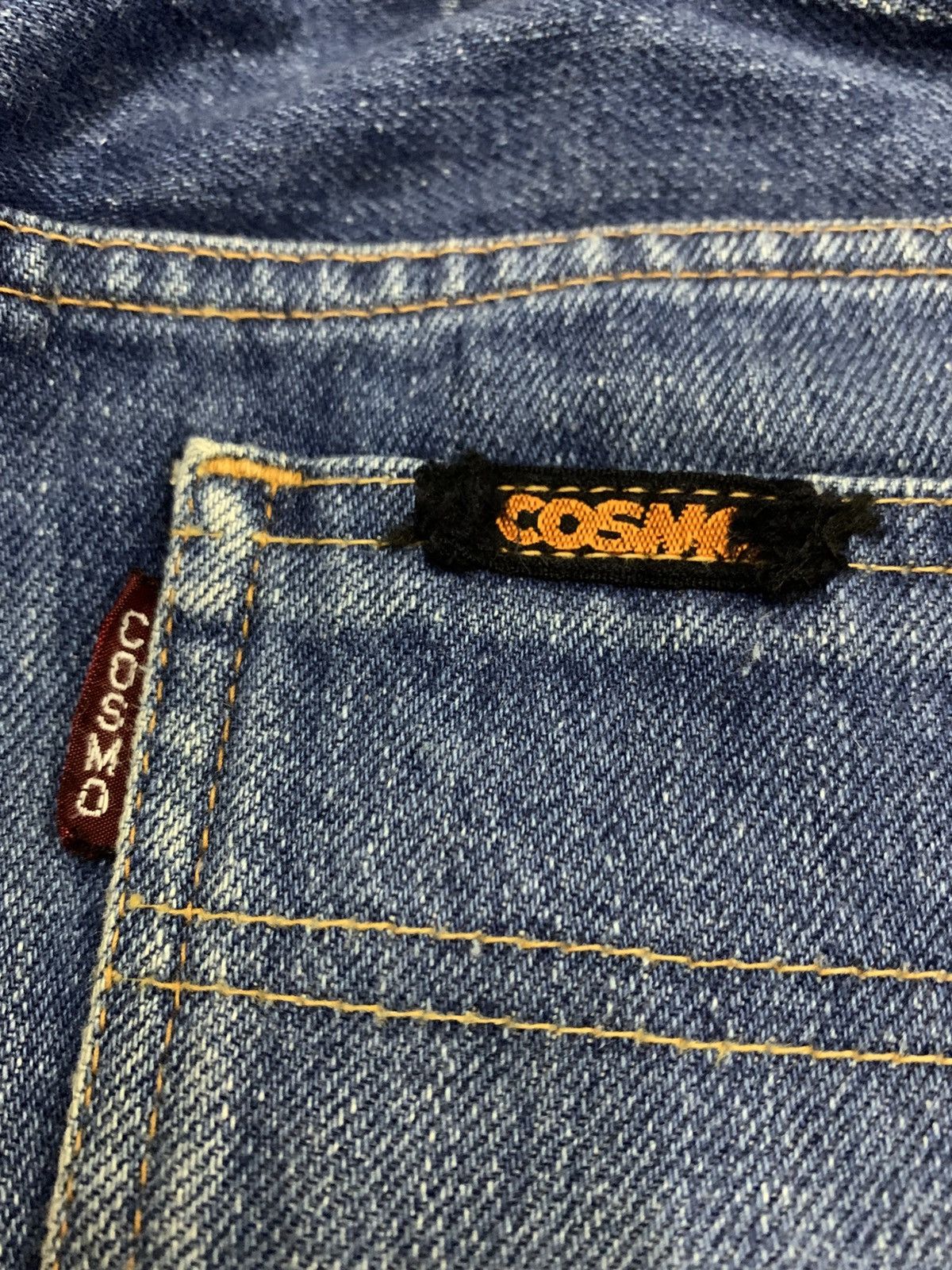 Japanese Brand COSMO Vintage Wide Flare Denim Distressed Jeans Size 27" / US 4 / IT 40 - 14 Thumbnail