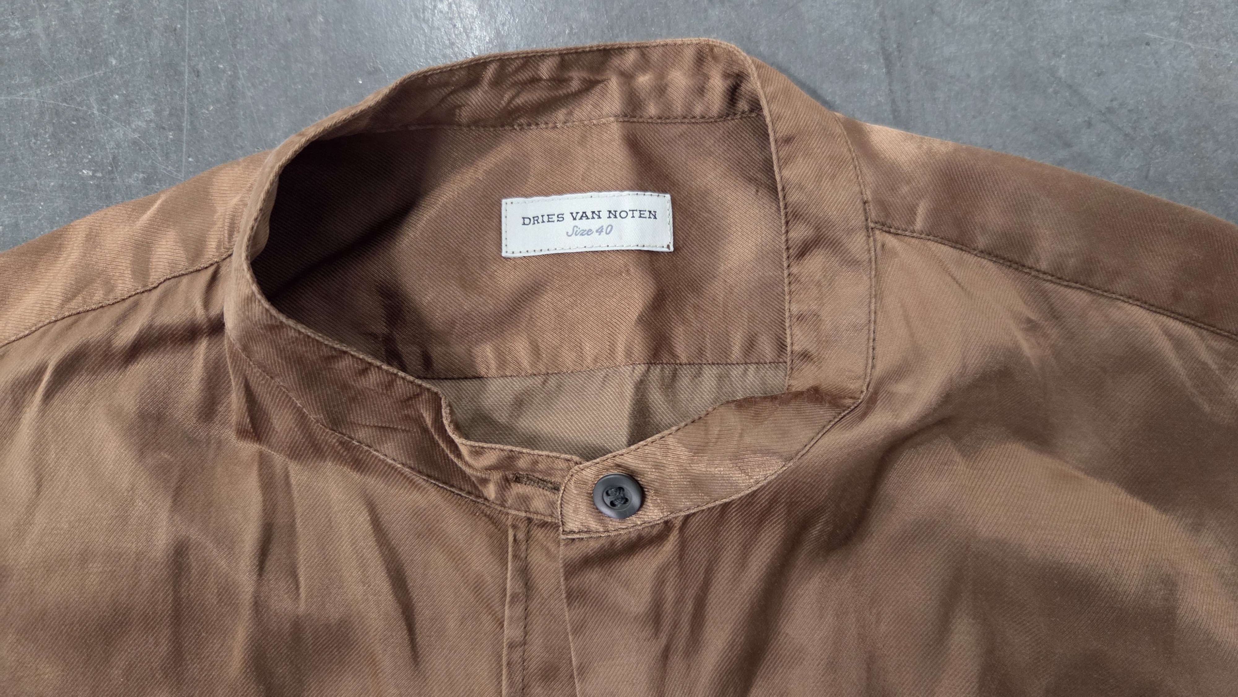 Dries Van Noten Dries Van Noten brown shirt round collar see measurement Size US S / EU 44-46 / 1 - 2 Thumbnail