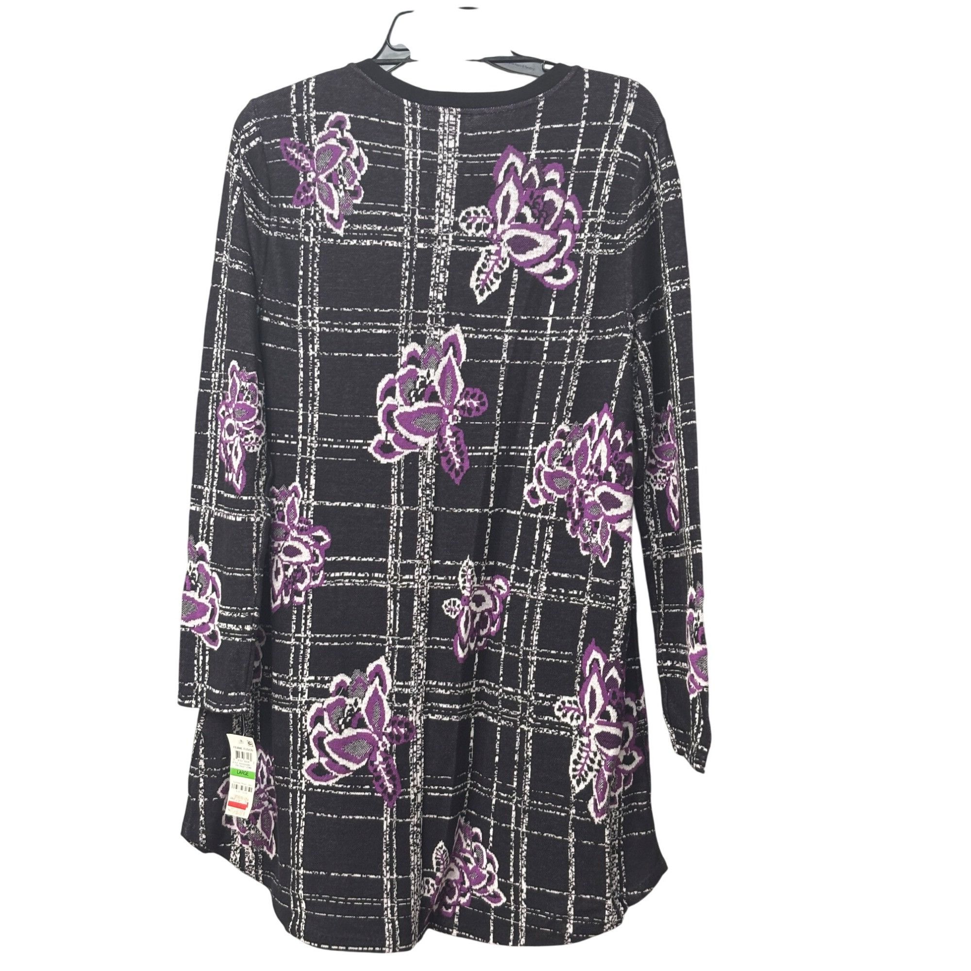 Other Style & Co Patterned Jacquard Sweater, Violet combo, Sz. L Size L / US 10 / IT 46 - 5 Thumbnail