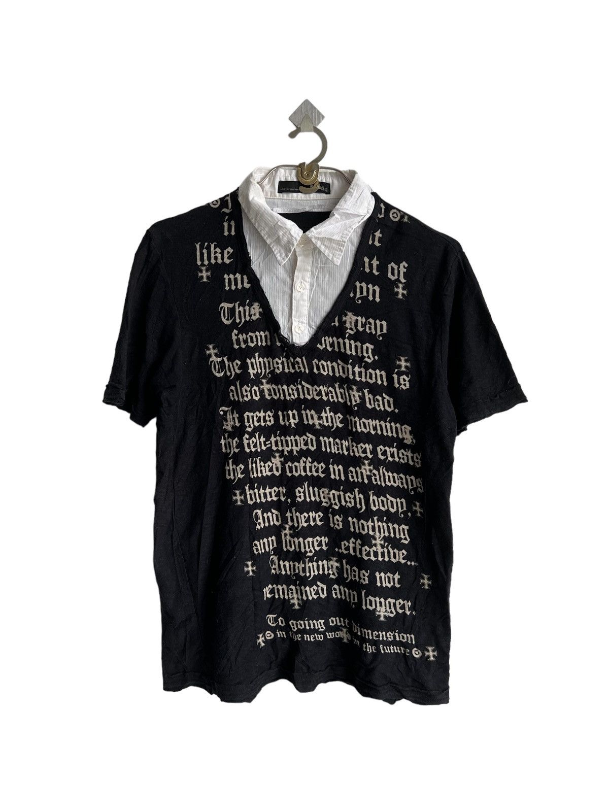 If Six Was Nine OG Missoni Chrome Hearts Cloister Black "Goth Poems" Polo T Size US M / EU 48-50 / 2 - 3 Thumbnail