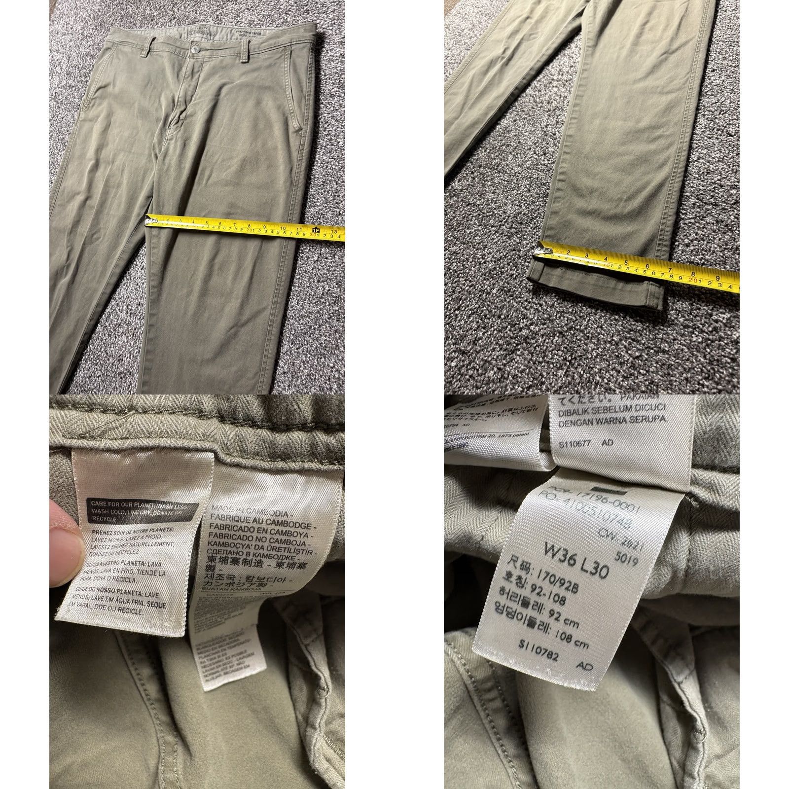 Levi's Levi's XX Chino Pants Mens 36x30 Green Standard Taper Fit Stretch Red Tab Pants Regular 4 Pocket Cotton Blend Comfortable Mens Size US 36 / EU 52 - 8 Thumbnail
