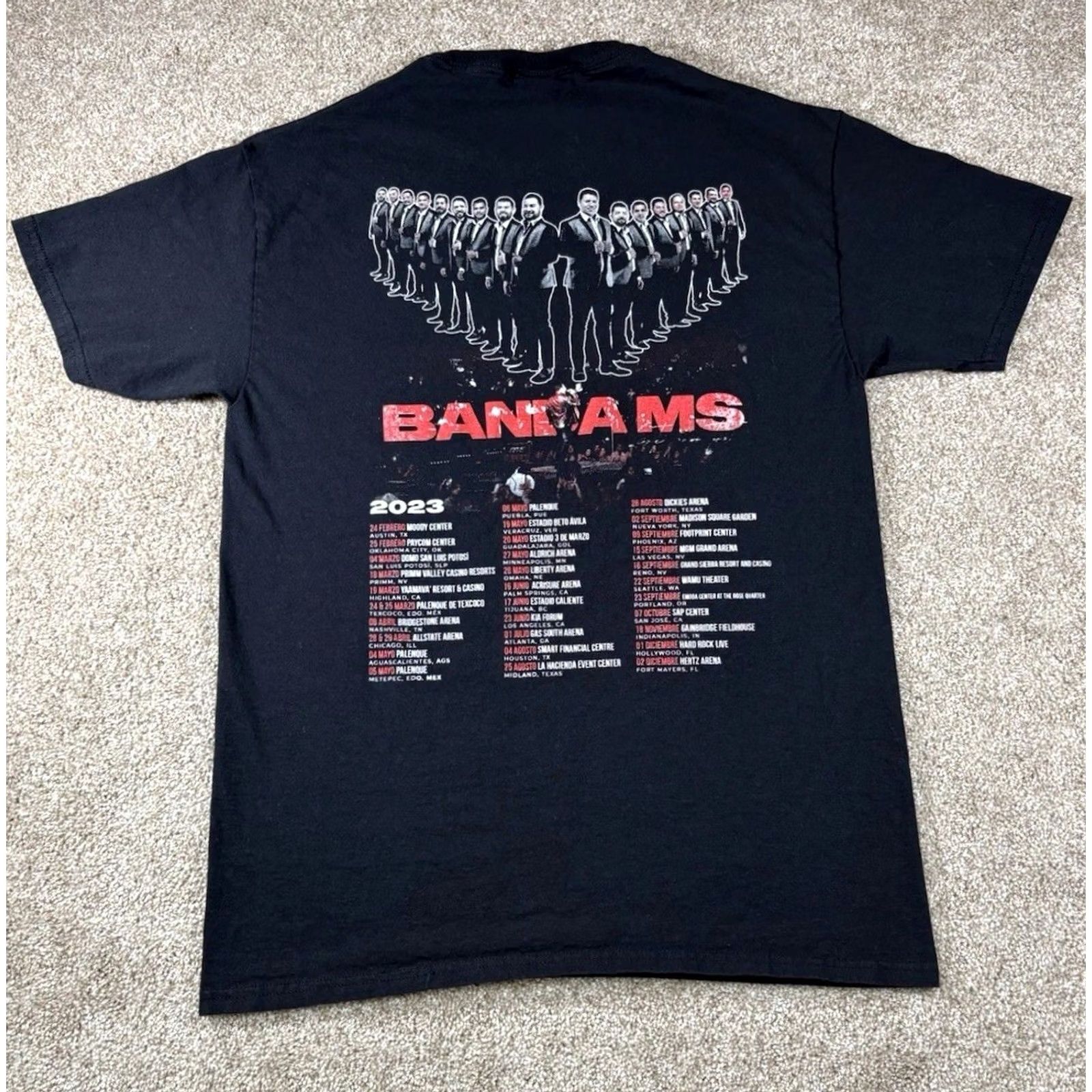 Fruit Of The Loom 2023 Banda MS Sinaloense De Sergio Lizarraga T Shirt Adult Medium Black Short Sleeve Music Cotton Size US M / EU 48-50 / 2 - 2 Thumbnail