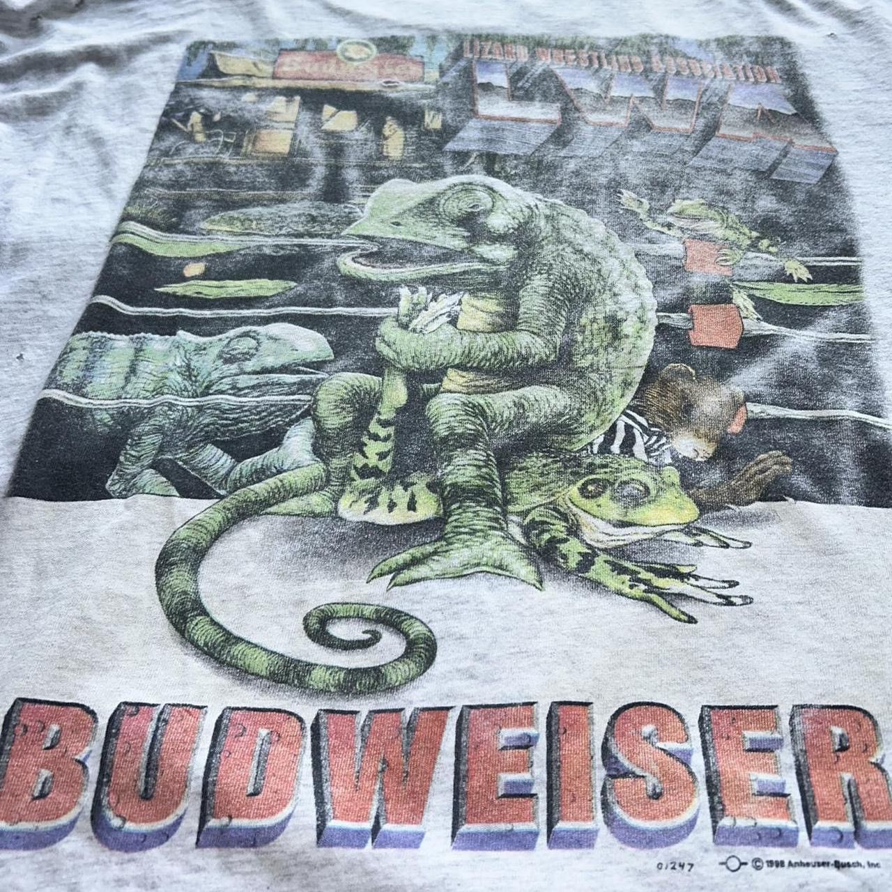 Budweiser Rare vintage distressed Budweiser gecko wresting size xl Size US XL / EU 56 / 4 - 2 Thumbnail