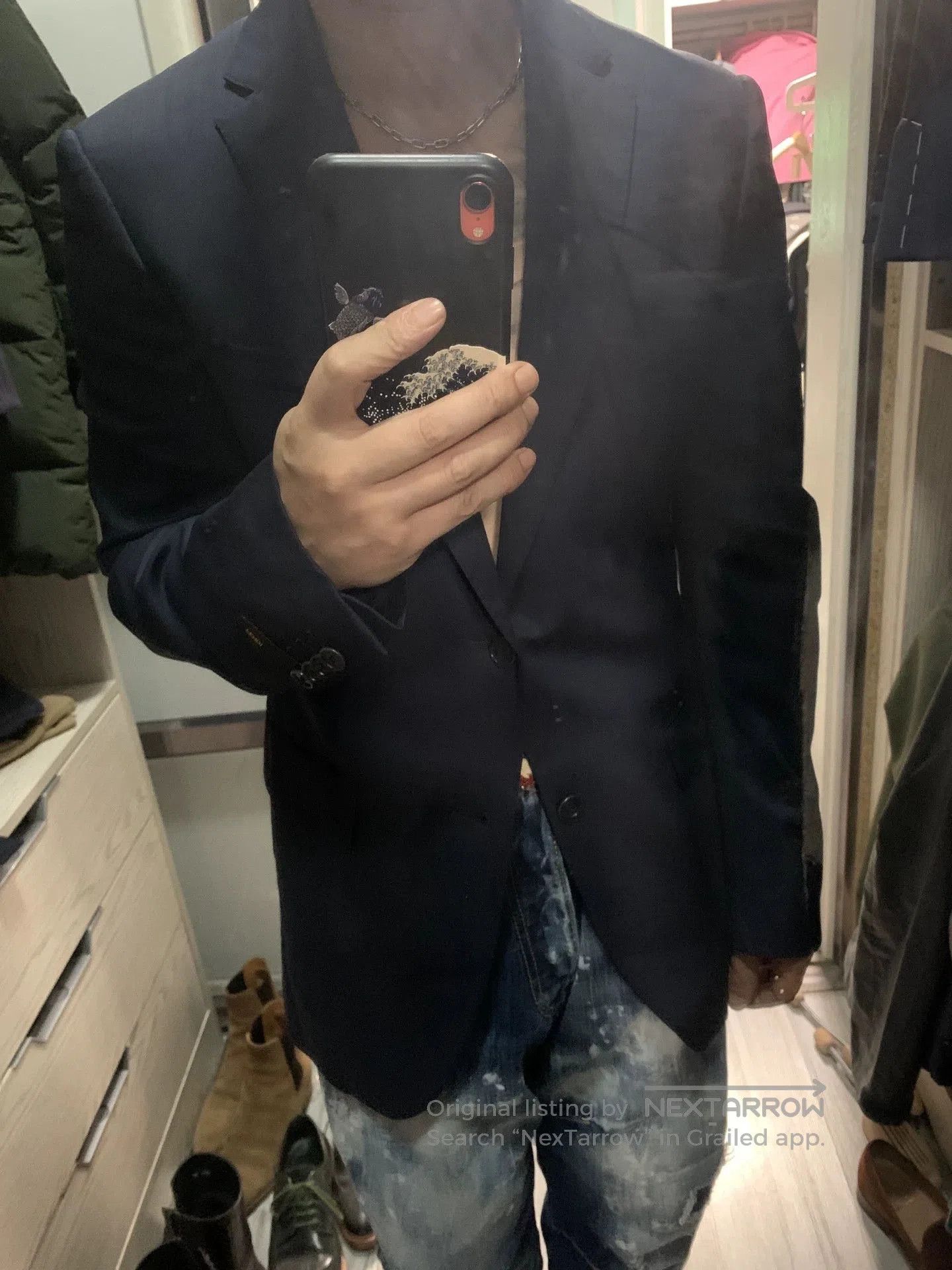 Fendi fendi navy wool suit with logo sleeve. Size US L / EU 52-54 / 3 - 8 Thumbnail