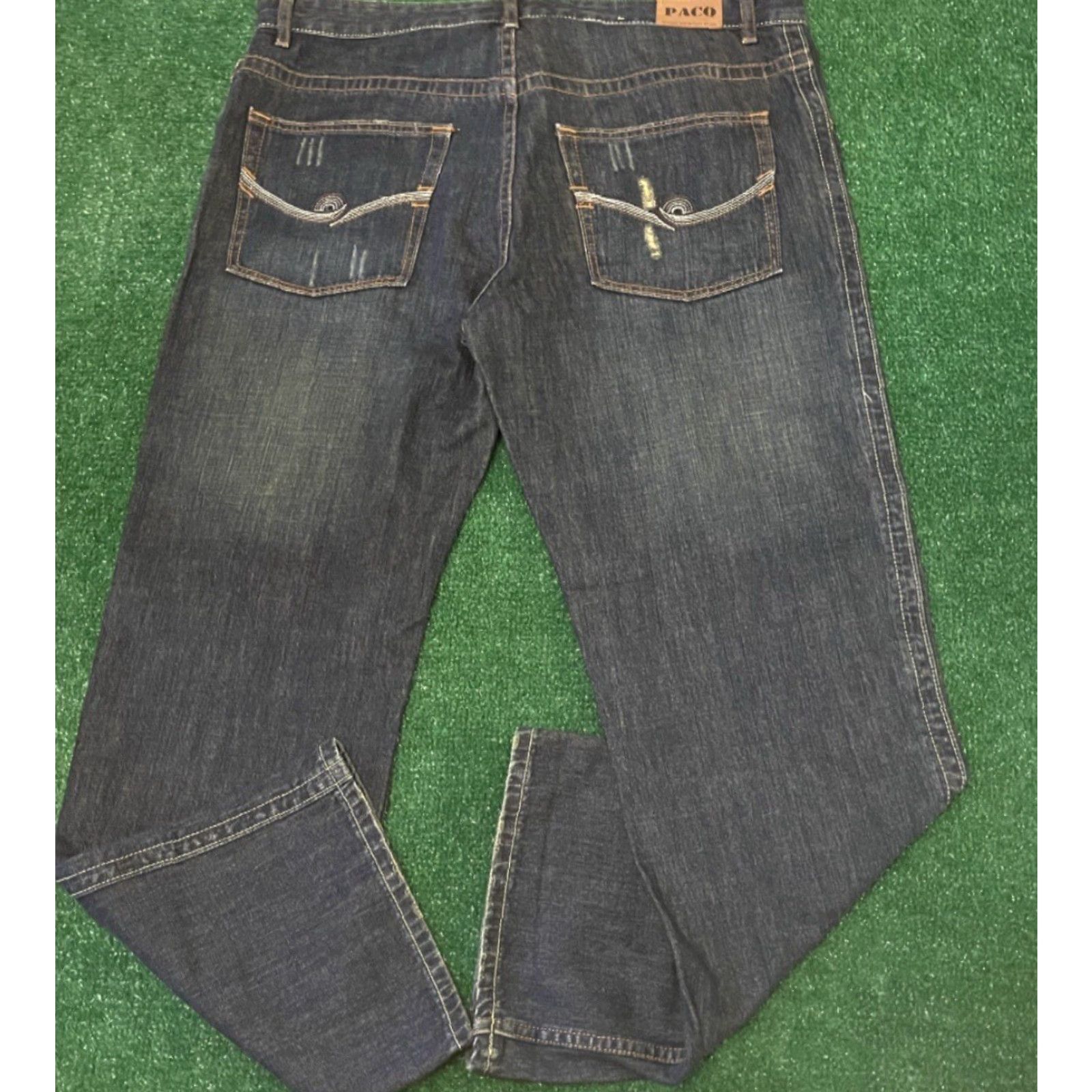 Vintage VINTAGE PACO Jeans Straight Baggy Grunge VTG Mens 36 Dark Blue 36x30 Distressed Skater Y2K Jeans Mens Size US 36 / EU 52 - 2 Thumbnail