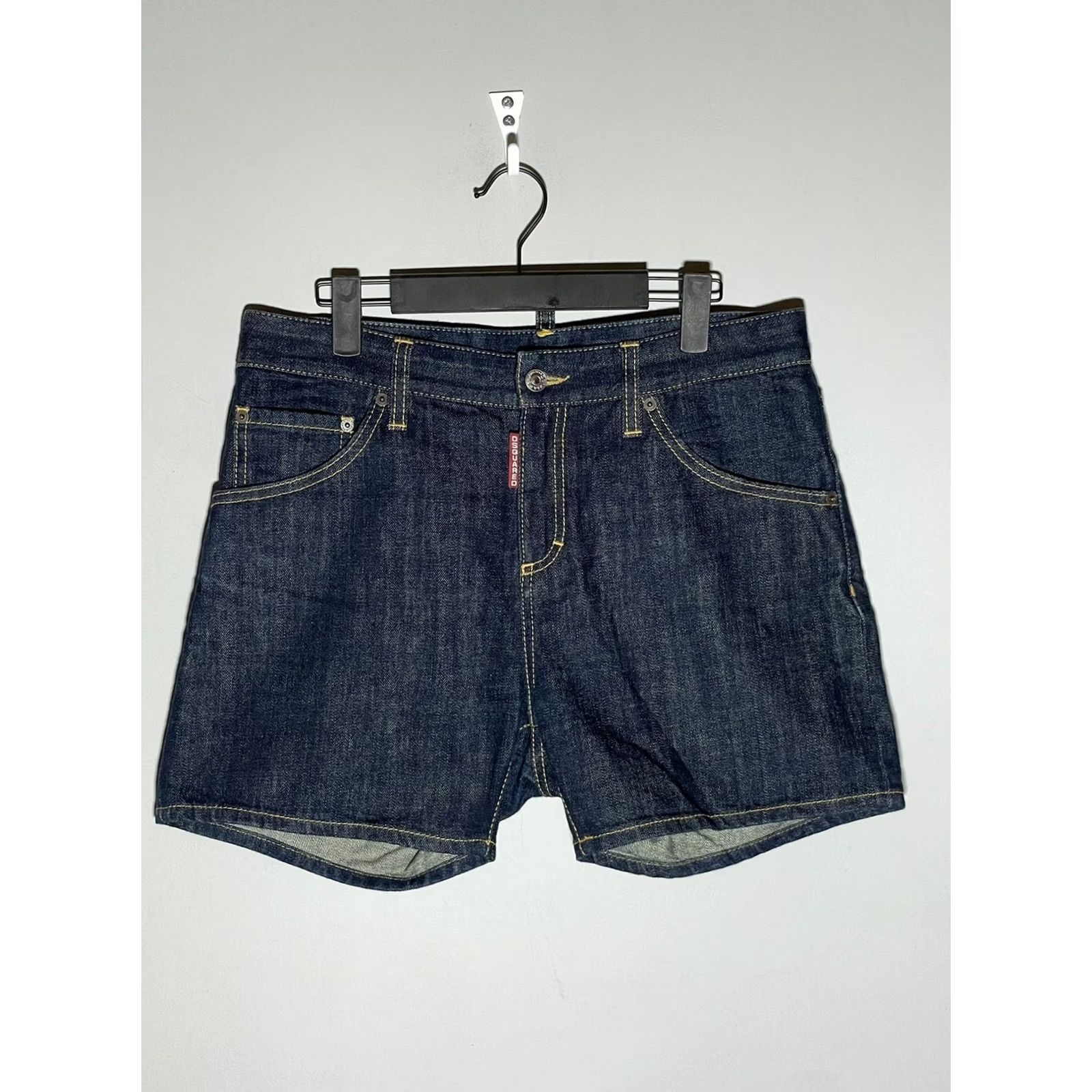 Dsquared2 Dark Blue Denim Mini Shorts Size 46 Size 32" / US 10 / IT 46 - 2 Thumbnail