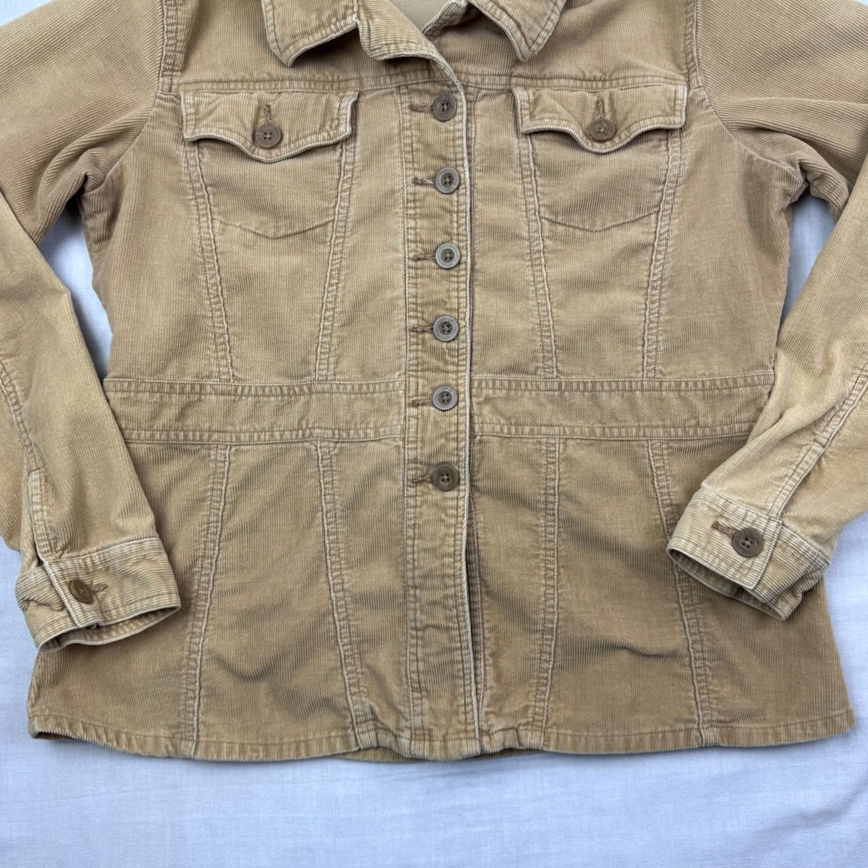 Vintage VINTAGE Carolina Blue Corduroy Jacket Womens Medium Collared Button Up Y2K Hip Size M / US 6-8 / IT 42-44 - 3 Thumbnail