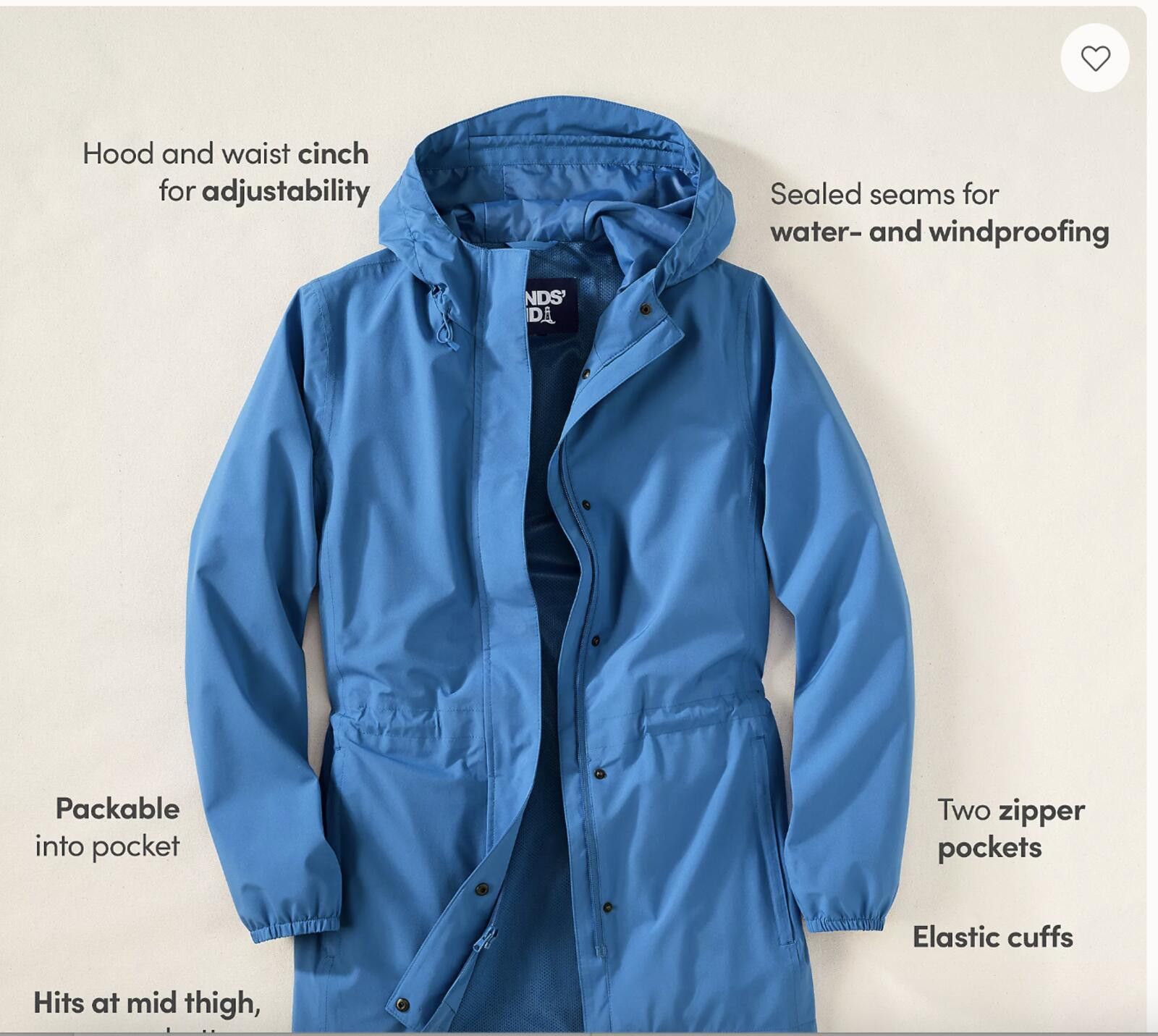 Lands' End Lands End Waterproof Packable Rain Coat Size M / US 6-8 / IT 42-44 - 9 Thumbnail
