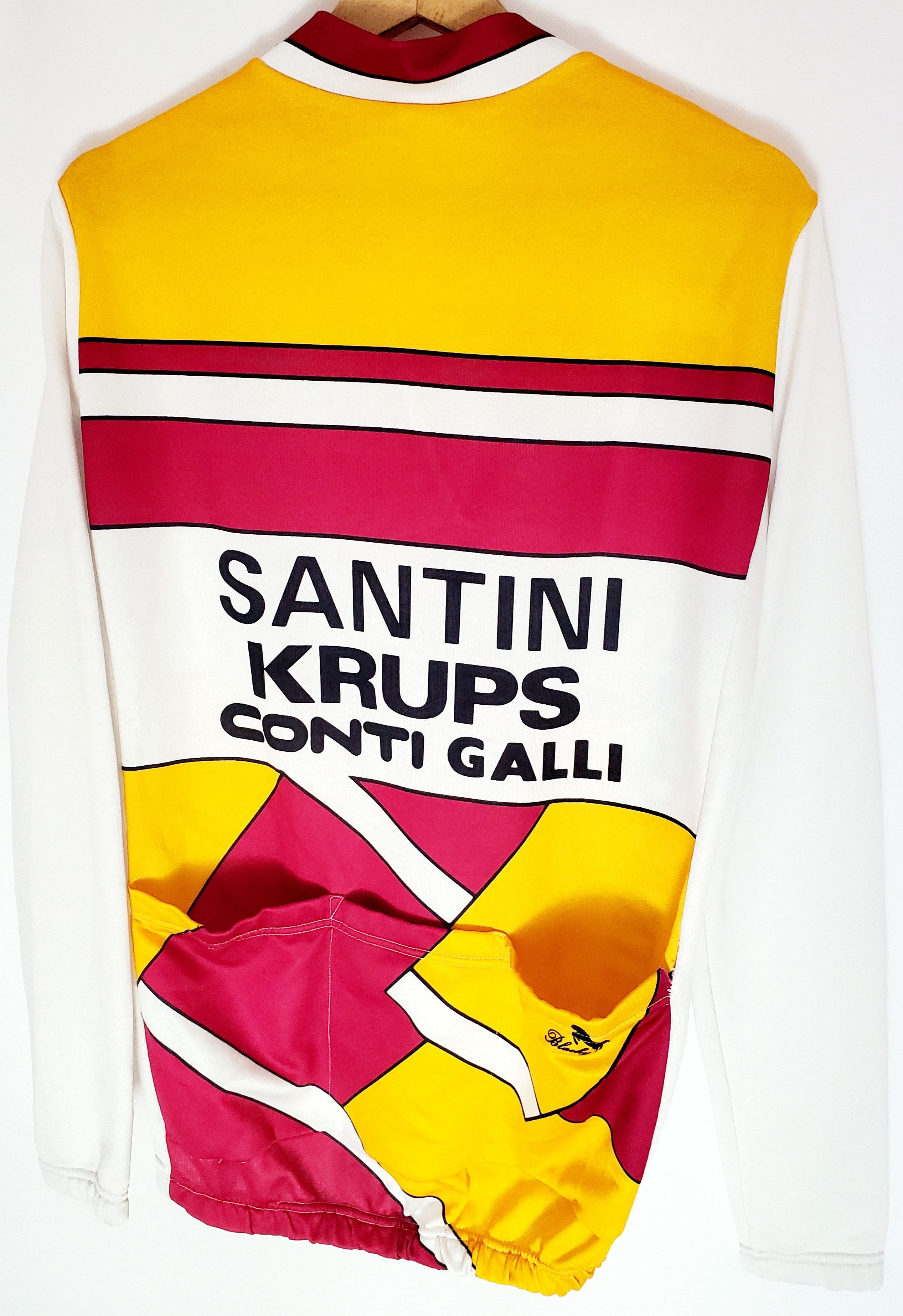 Vintage Vintage 90s Blacky Cycling Jersey Crups Conti Galli size M Size US M / EU 48-50 / 2 - 6 Thumbnail