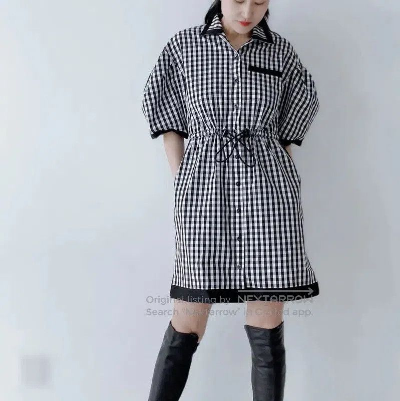Burberry Burberry Black and Gray Cotton Dress. Size M / US 6-8 / IT 42-44 - 7 Thumbnail