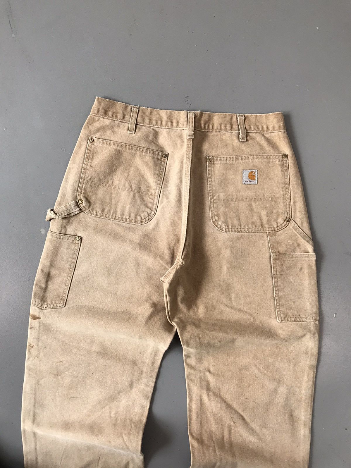 Carhartt × Vintage Vintage Carhartt 90’s B01 BRN Faded double knee denim Size US 32 / EU 48 - 10 Thumbnail
