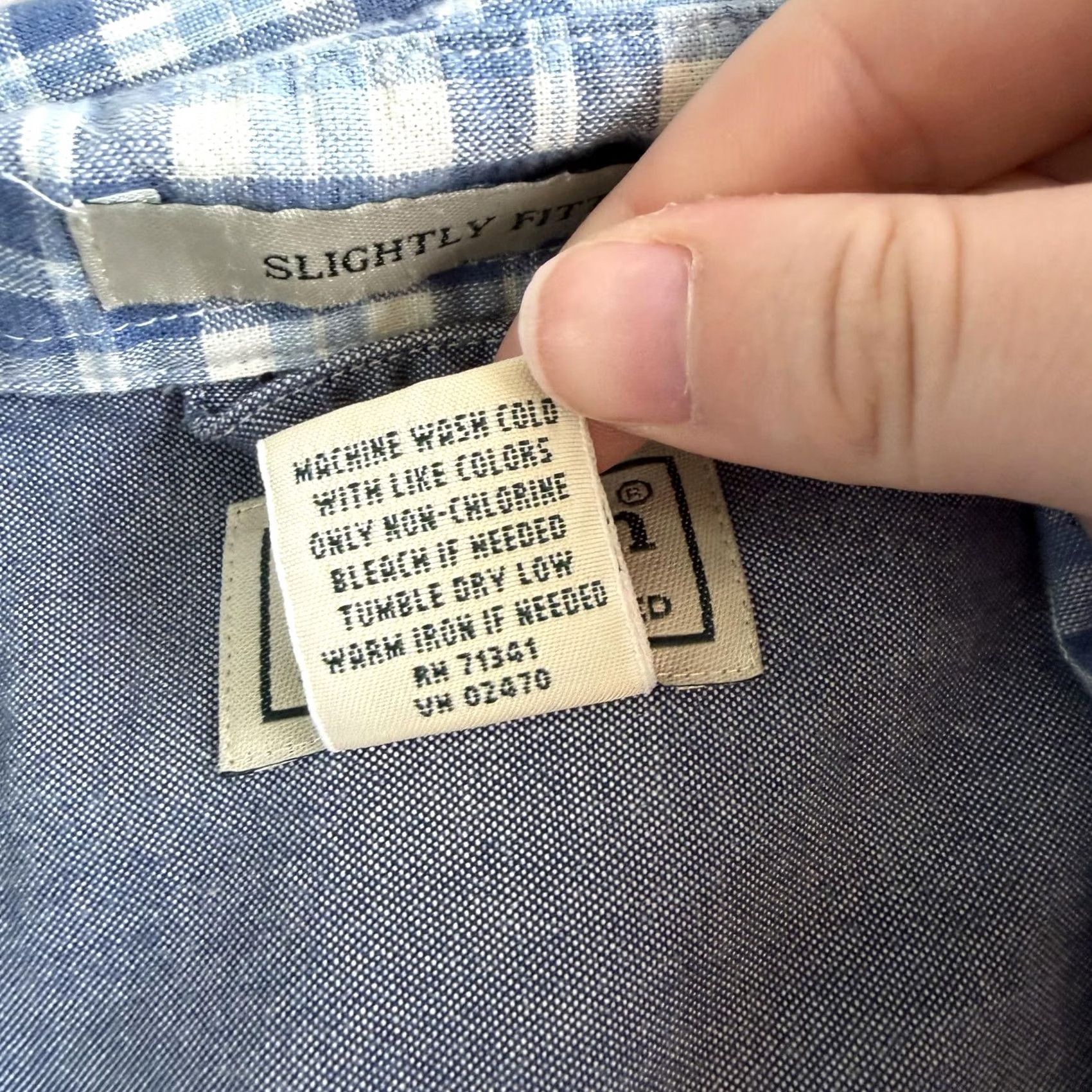 Vintage L.L. Bean Shirt Mens Medium Blue Plaid Long Sleeve Button Up Size US M / EU 48-50 / 2 - 4 Thumbnail