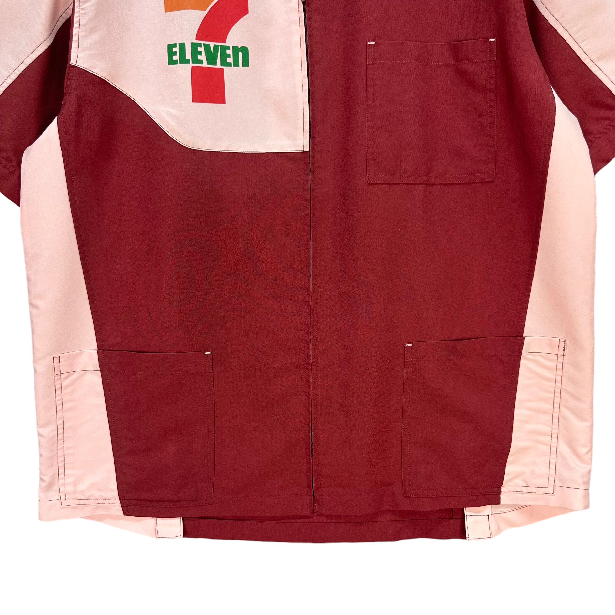 Vintage 7 ELEVEN MAROON SHORT SLEEVE UNIFORM JACKET #7548-152 Size US XL / EU 56 / 4 - 3 Thumbnail