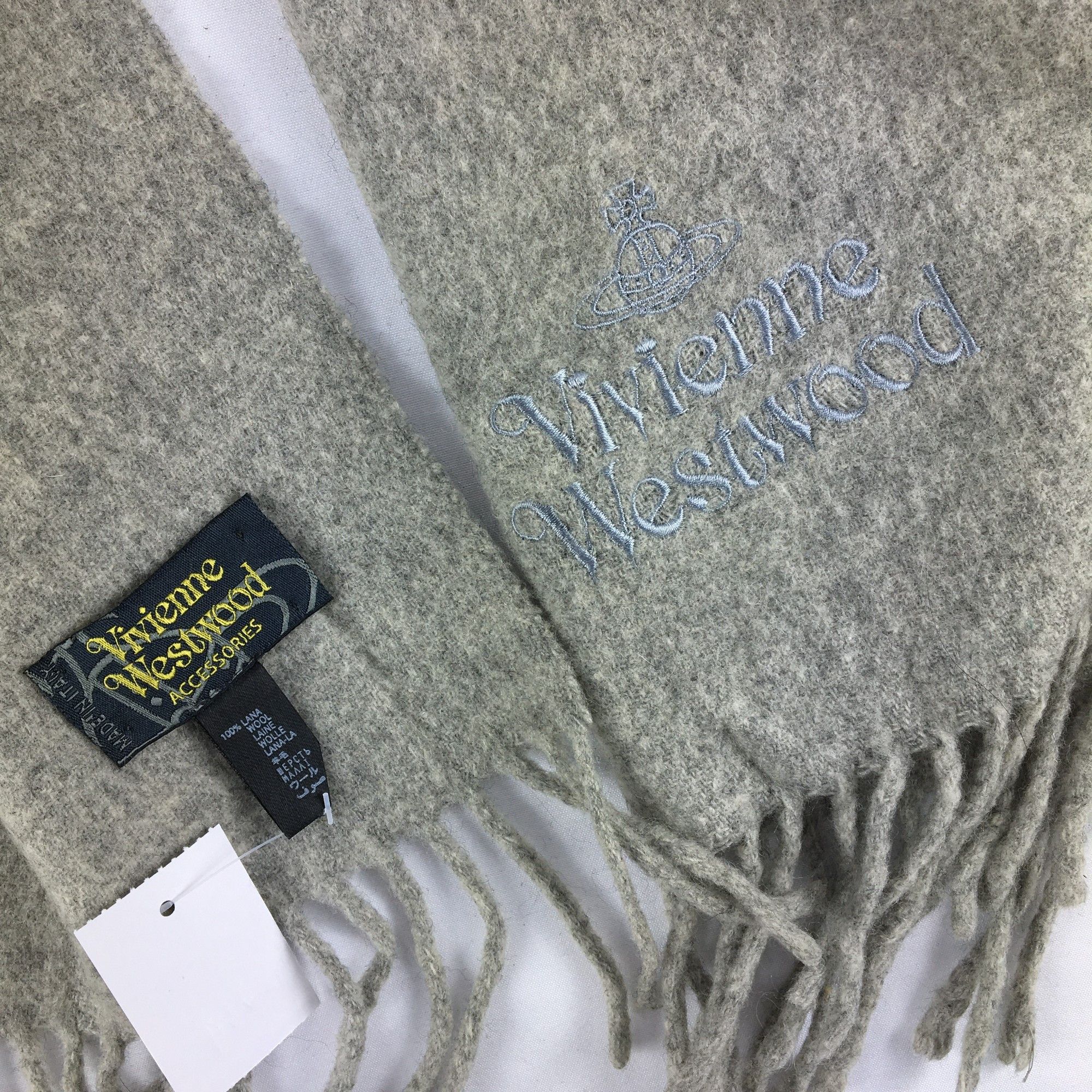 Vivienne Westwood Vintage Vivienne Westwood Scarf Muffler Orbs Wool Scarves Size ONE SIZE - 4 Thumbnail