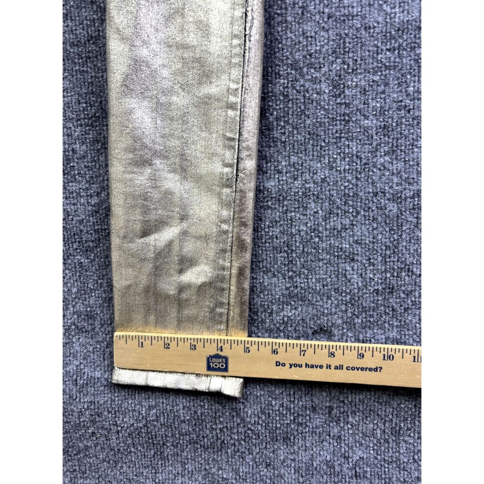 Vintage Hidden Jeans Gold Metallic Skinny Jeans Juniors 5/29 Womens Slim Mid Rise 29x29 Stretch Denim Size 27" / US 4 / IT 40 - 6 Thumbnail