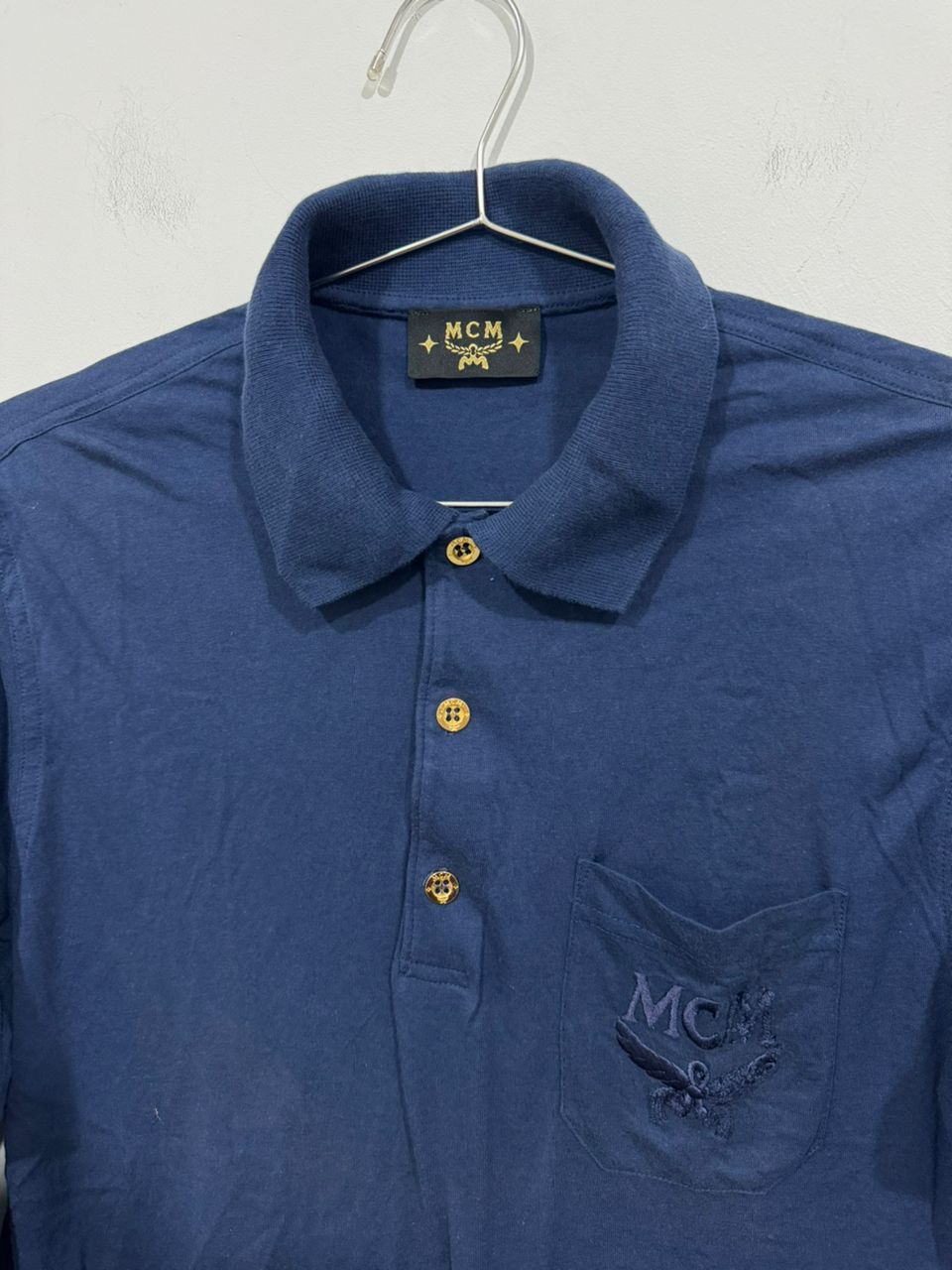 MCM Vintage 90s MCM L/Sleeve Polo Tee Size US S / EU 44-46 / 1 - 2 Thumbnail