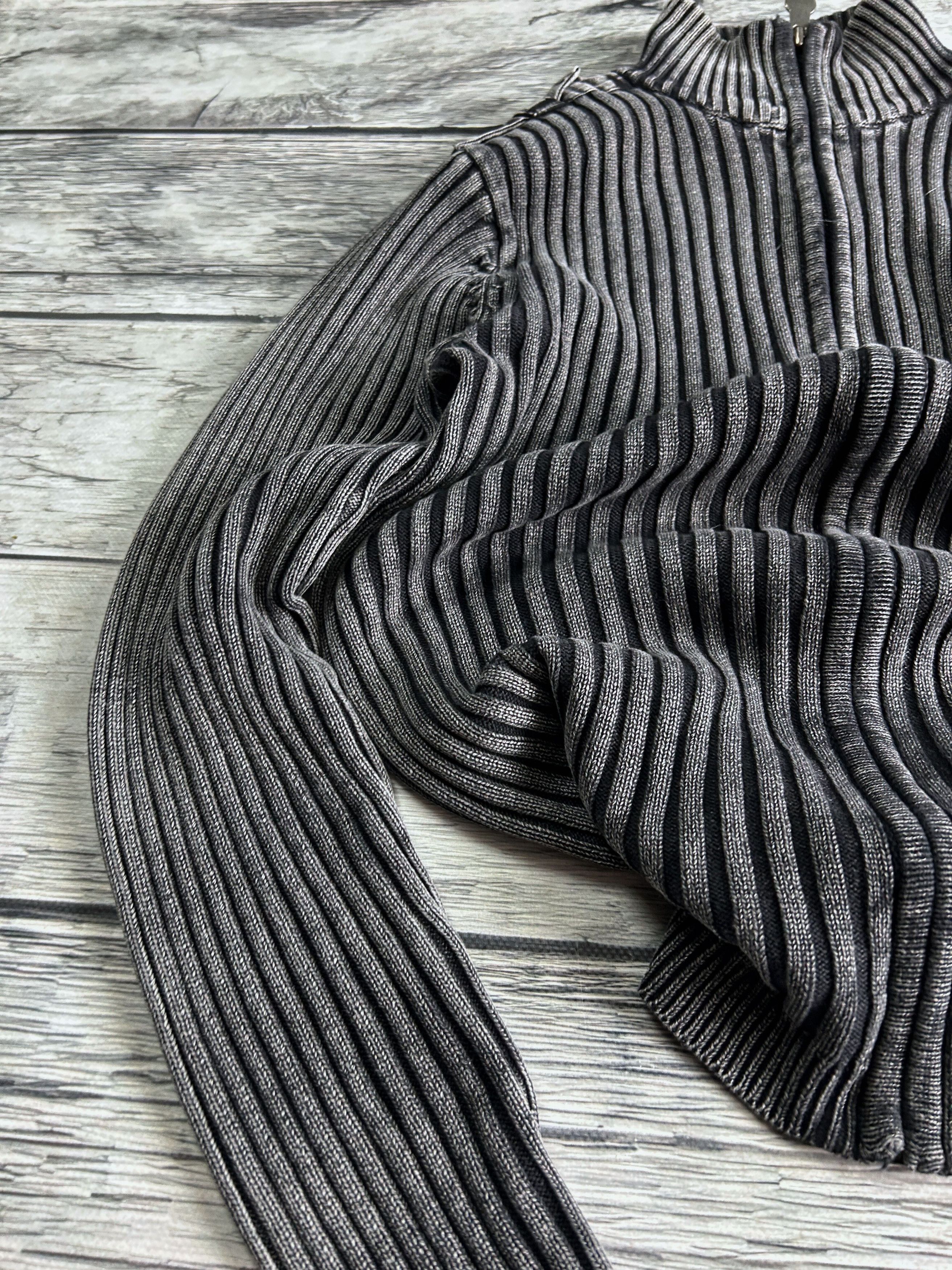 Vintage Grey Ribbed Zip Sweater Cropped Slim Fit Minimal Archive Size US M / EU 48-50 / 2 - 3 Thumbnail