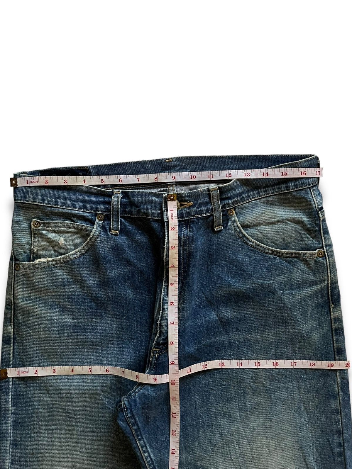 Japanese Brand Vintage Japanese Brand Mud Wash Distressed Baggy Jeans Size US 34 / EU 50 - 11 Thumbnail
