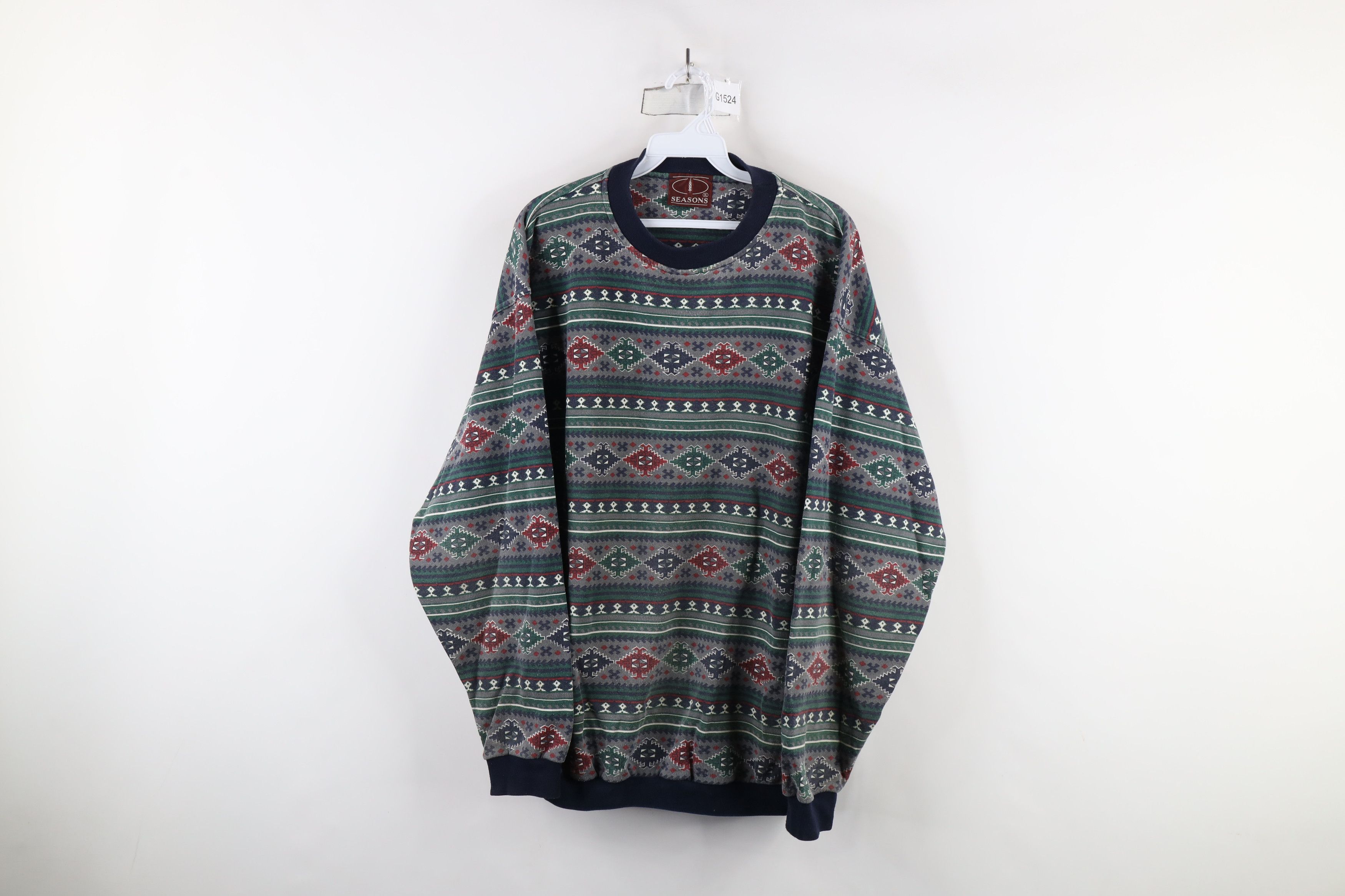 Vintage Vintage 90s Streetwear Southwestern Fiesta Sweatshirt Size US XL / EU 56 / 4 - 1 Thumbnail