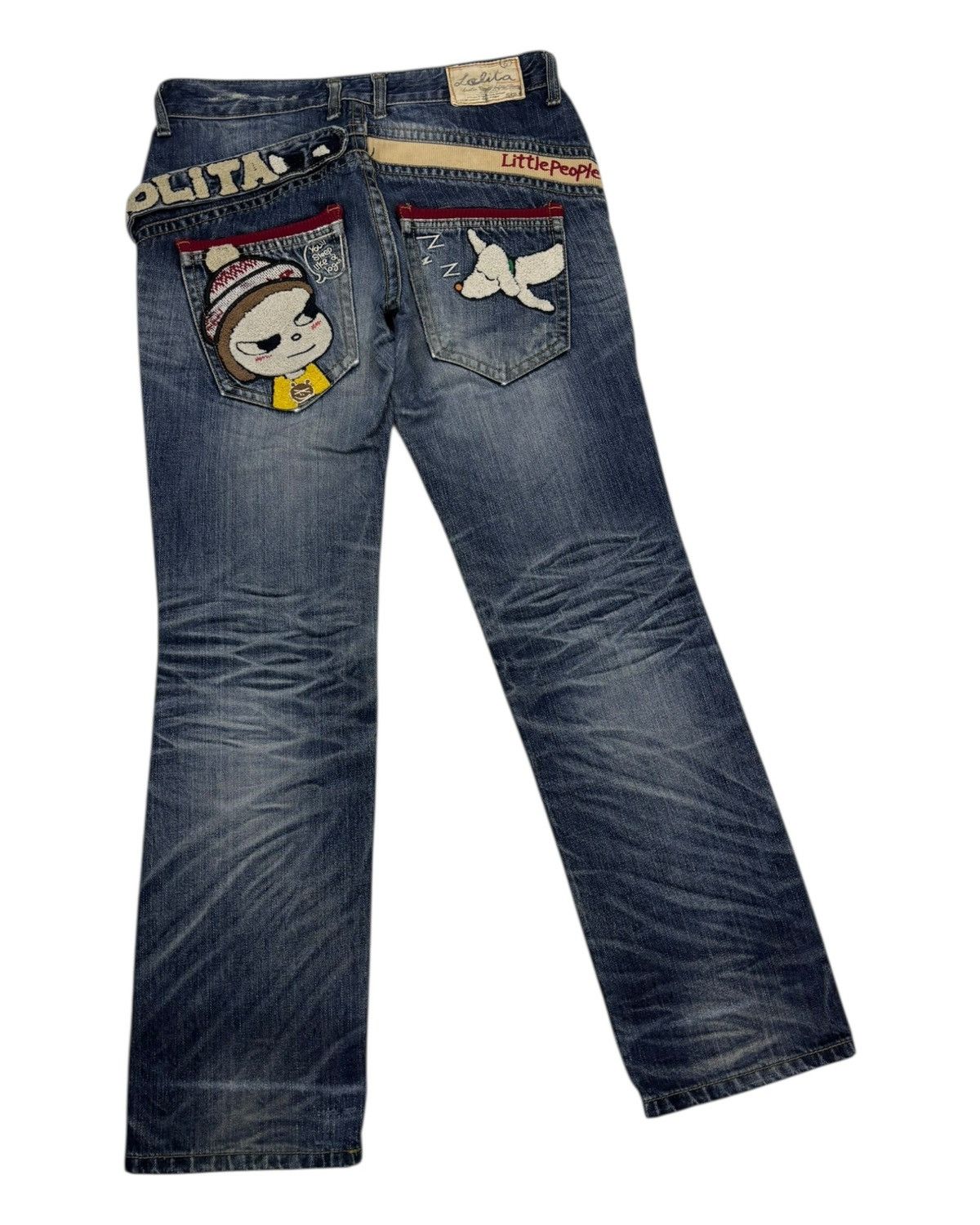 If Six Was Nine RARE🔥YOSHITOMO NARA LOLITA DISTRESSED DENIM JEANS Size US 31 - 3 Thumbnail