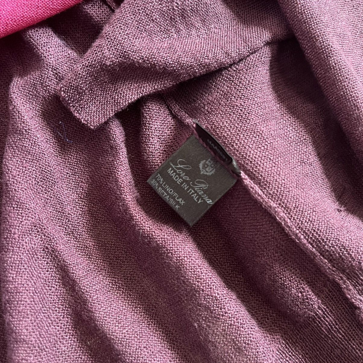 Loro Piana Loro Piana Flax & Silk Double Layered Pink Cardigan Size S / US 4 / IT 40 - 7 Thumbnail