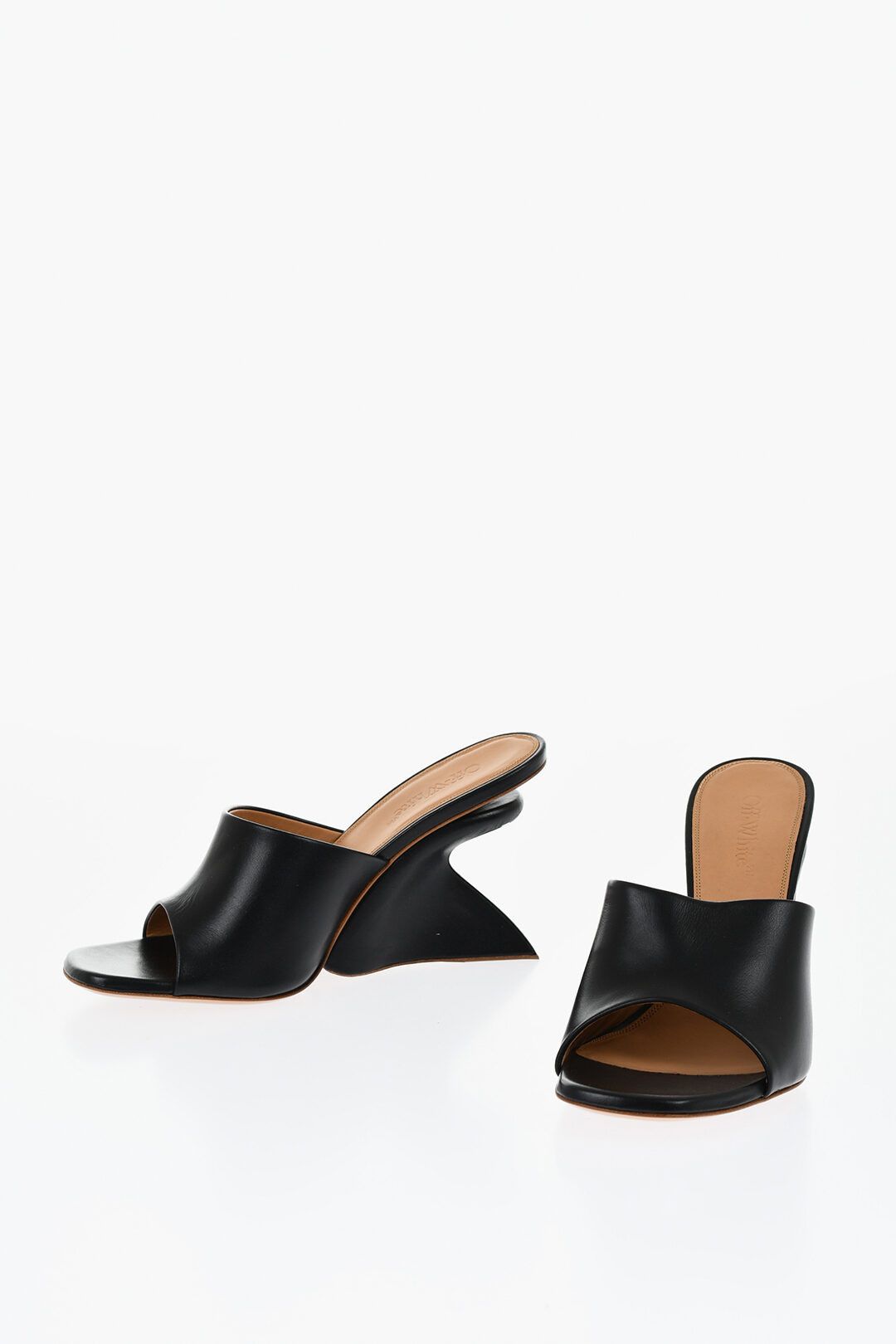 Off-White og1mm1125 Open-Toe Jug Mules in Black Size US 7 / IT 37 - 2 Thumbnail