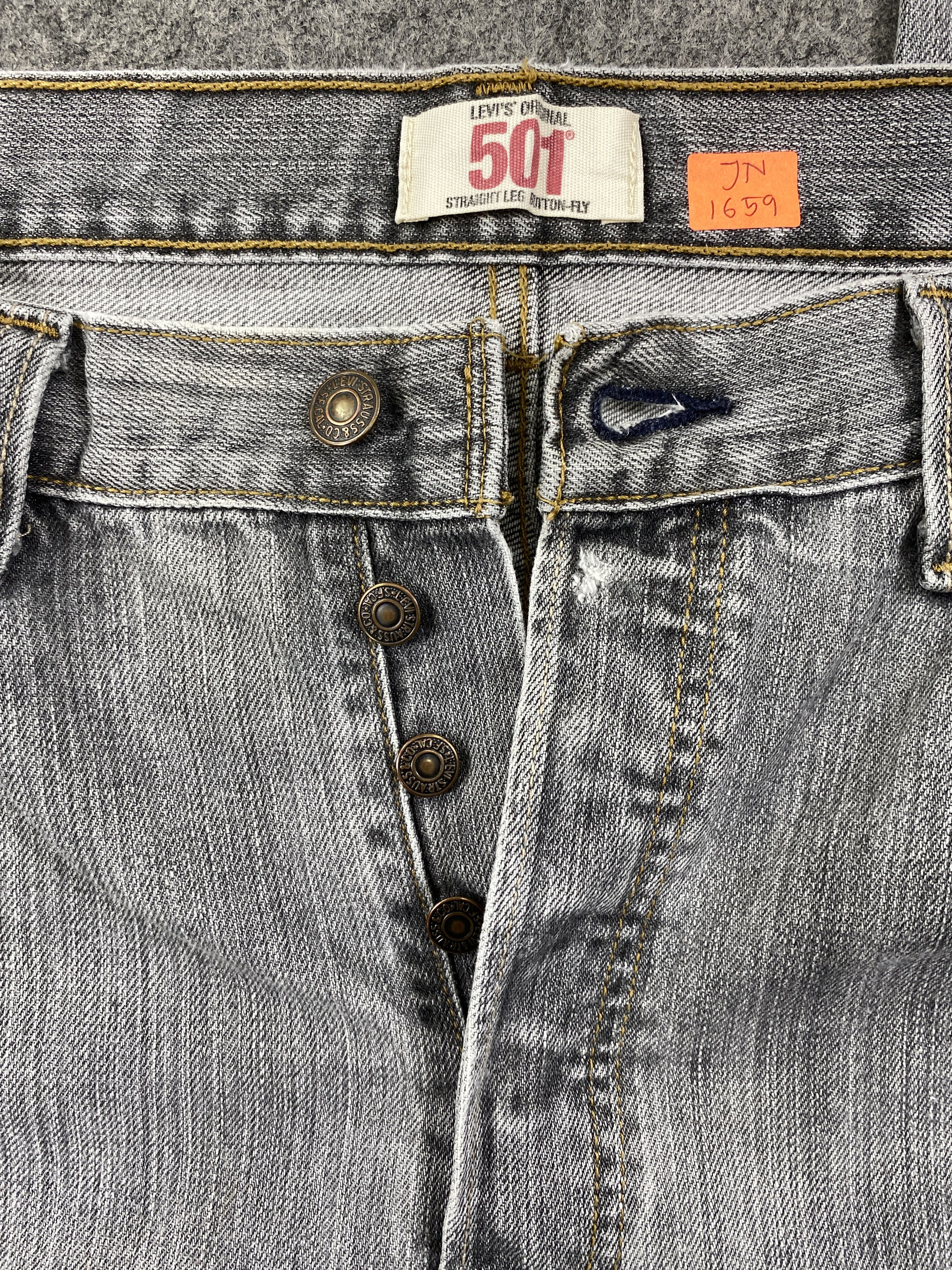 Japanese Brand Light Grey Vintage Levi's 501 Jeans 34x29.5 Denim -JN1659 Size US 34 / EU 50 - 6 Thumbnail