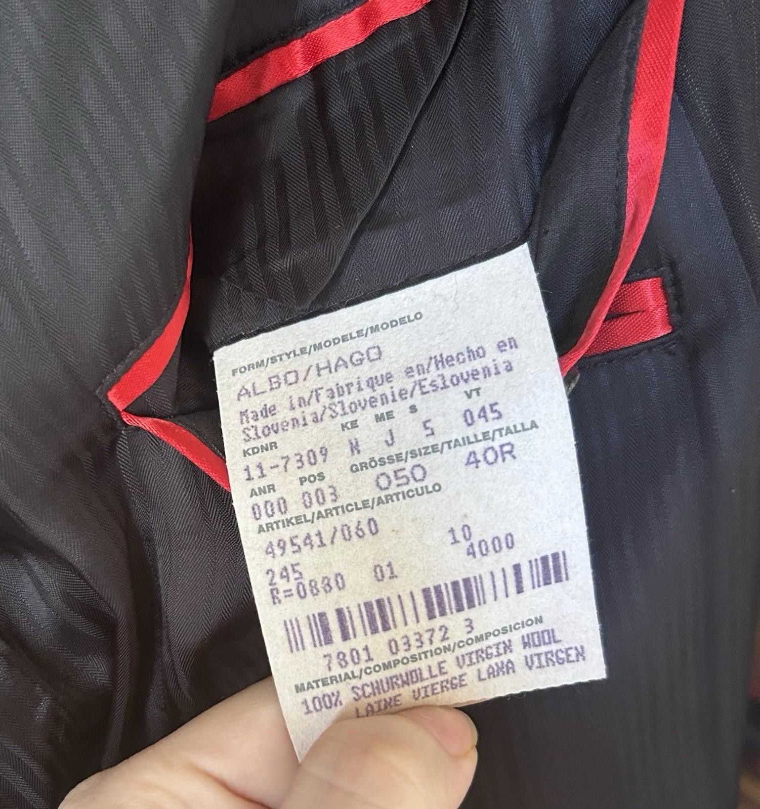 Hugo Boss HUGO Boss ALBO/HAGO Black stripe Wool Suit Jacket blazer 40R Size 40R - 8 Thumbnail