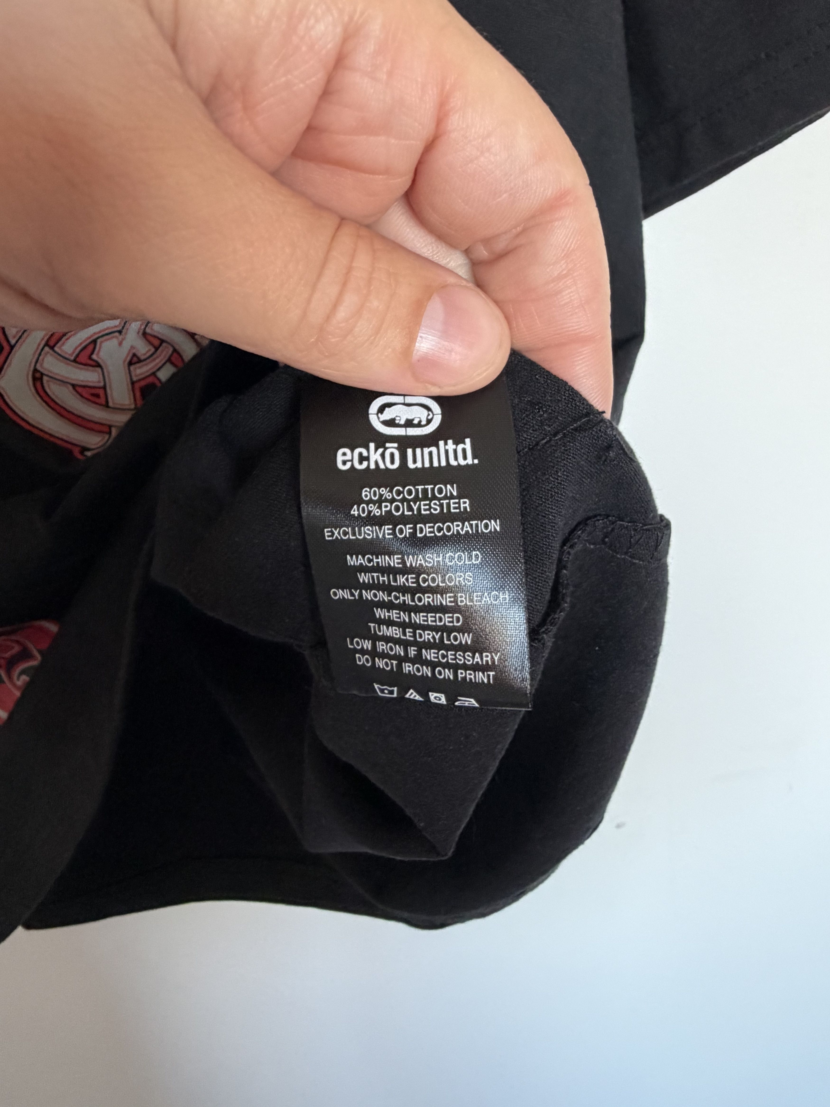 Marc Ecko Ecko Football Club Tee Black Red Y2K Streetwear Medium BNWT Size US L / EU 52-54 / 3 - 7 Thumbnail